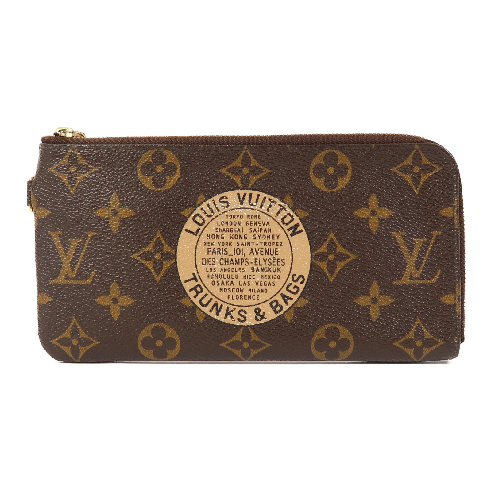 LOUIS VUITTON Monogram Complice Trunks金扣零錢包啡色