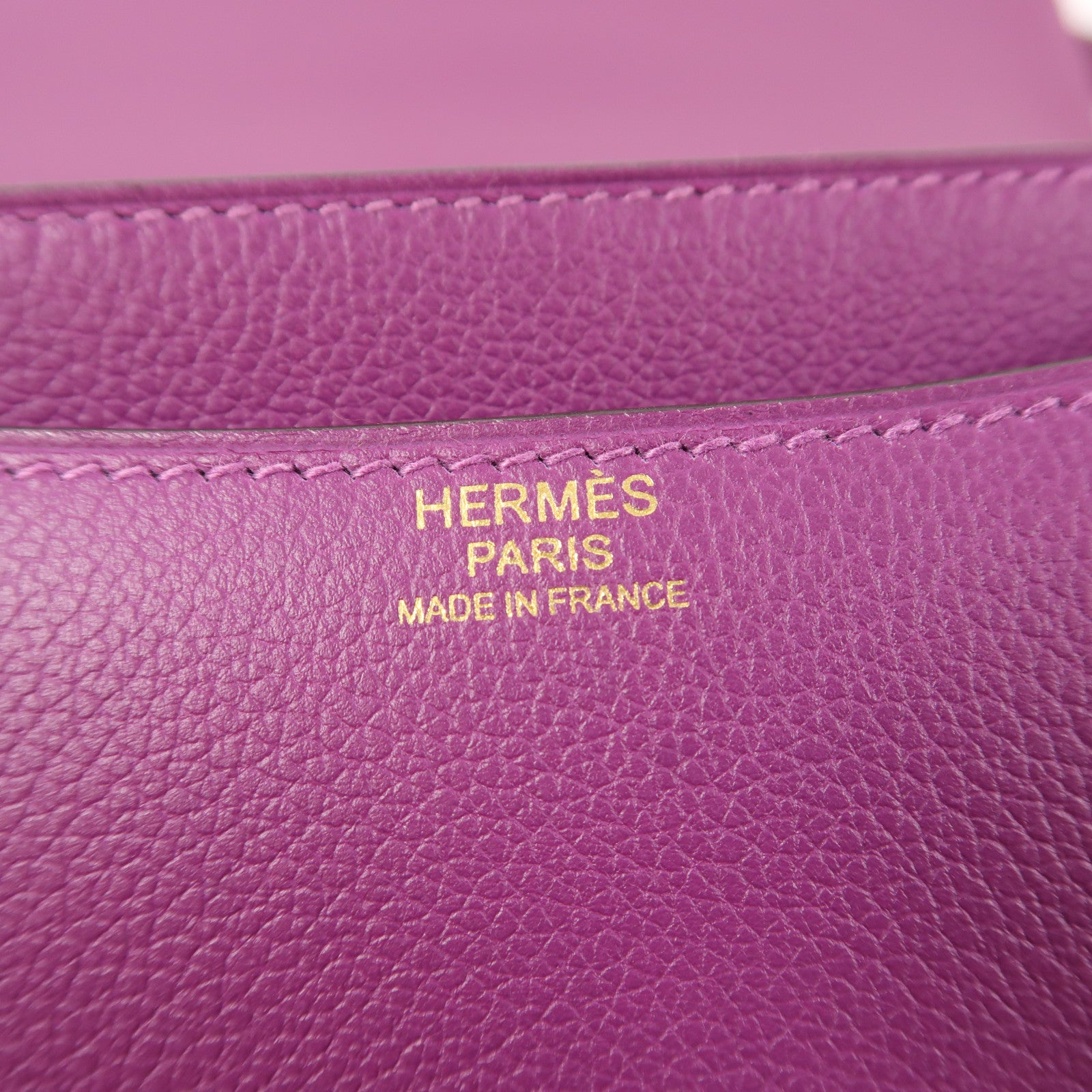 HERMES Evercolor皮革Constance 24金扣肩背袋