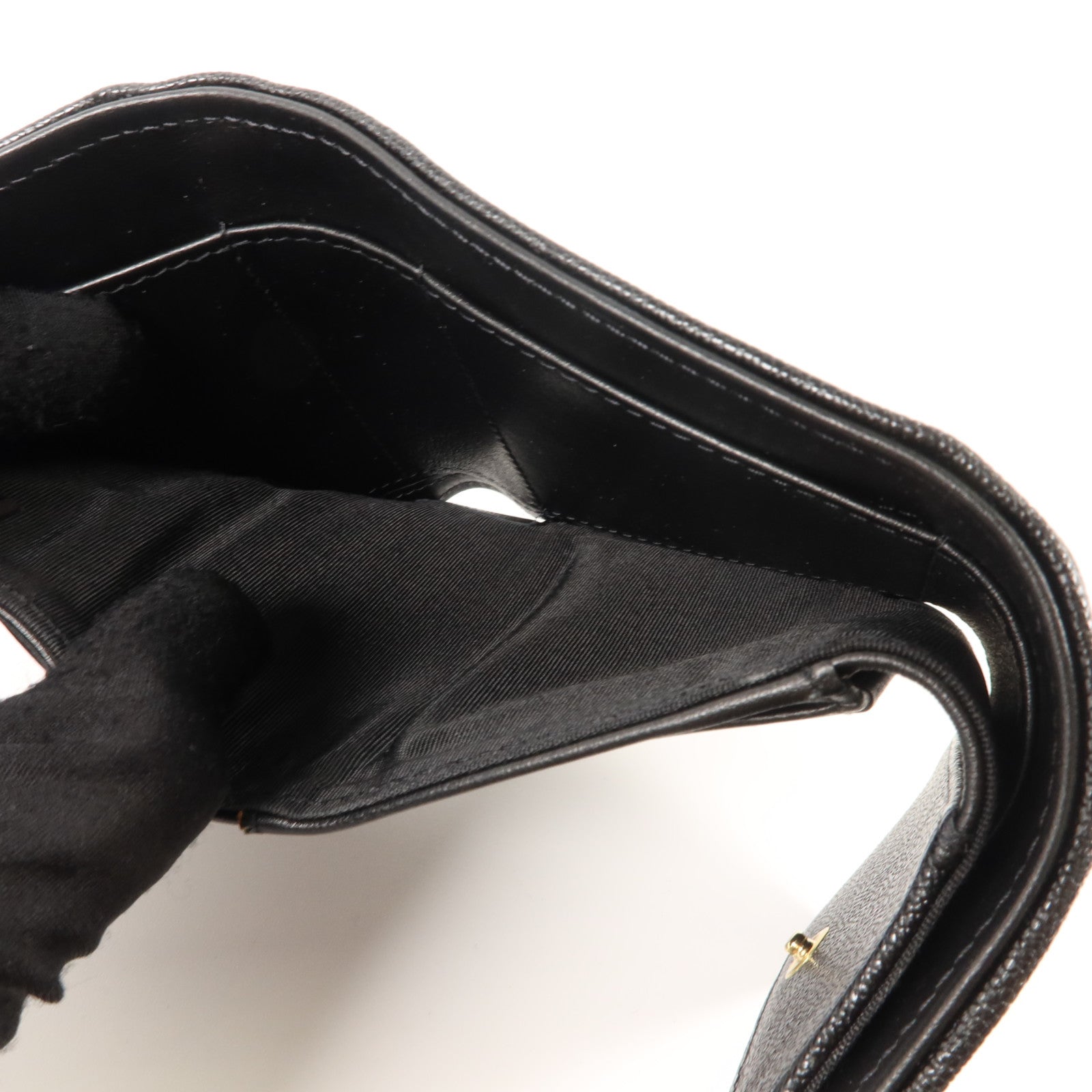 CHANEL 牛皮皮革Boy Chanel Small Flap Wallet金扣錢包