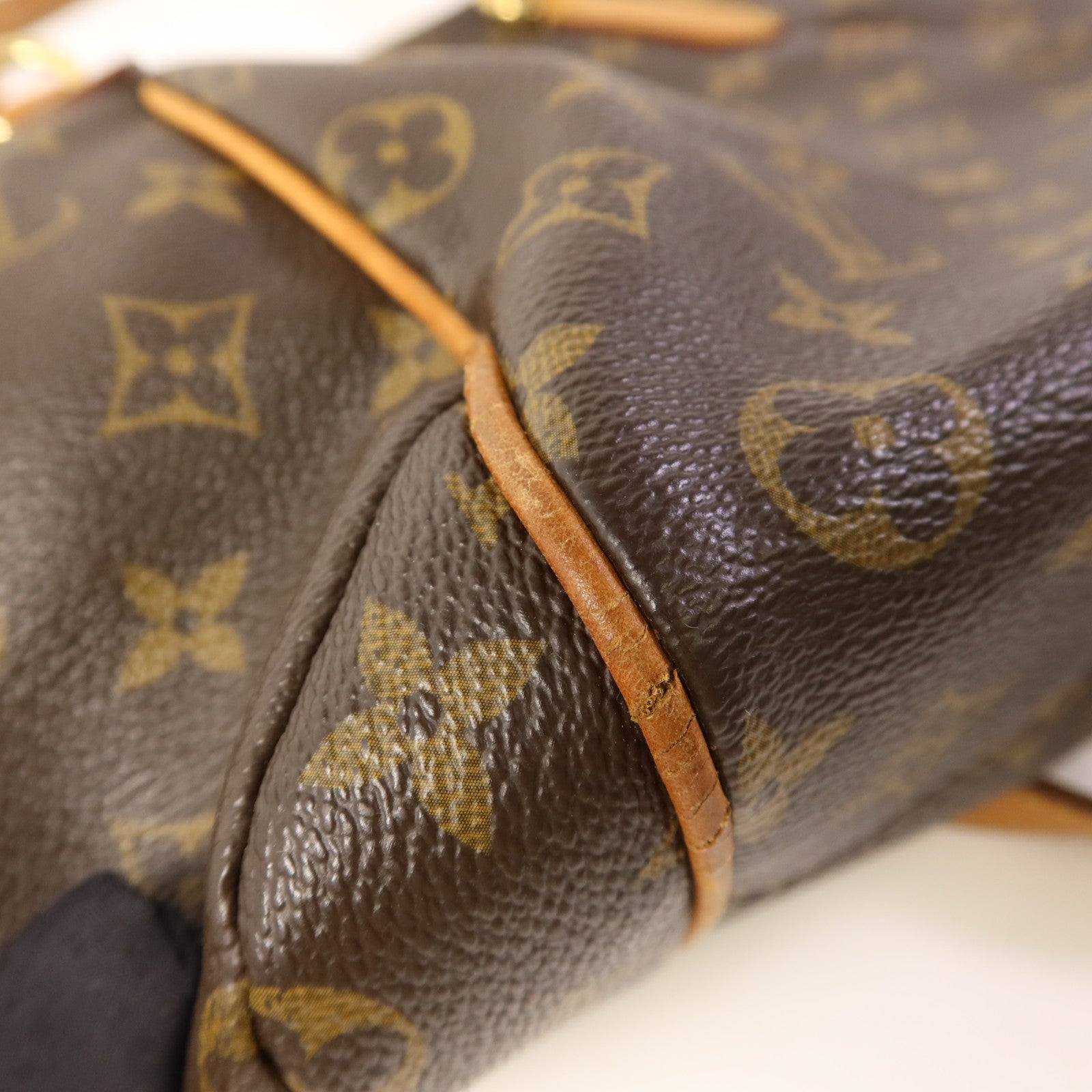 LOUIS VUITTON Monogram Totally MM金扣肩背袋棕色