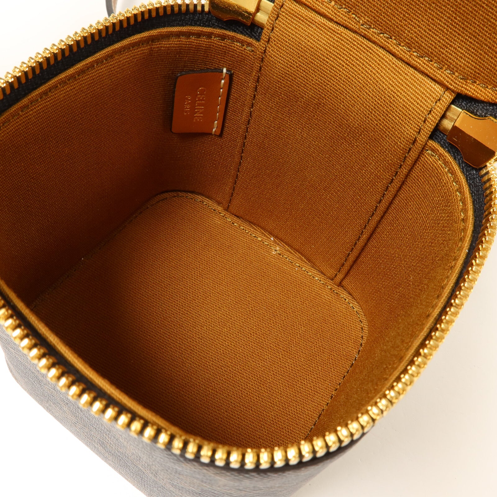 CELINE 塗層帆布Mini Vanity Case手挽肩背兩用袋