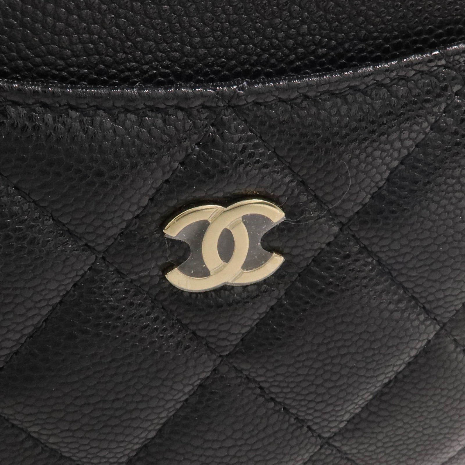 CHANEL 牛皮皮革Card/Coin Case金扣零錢包/卡片套