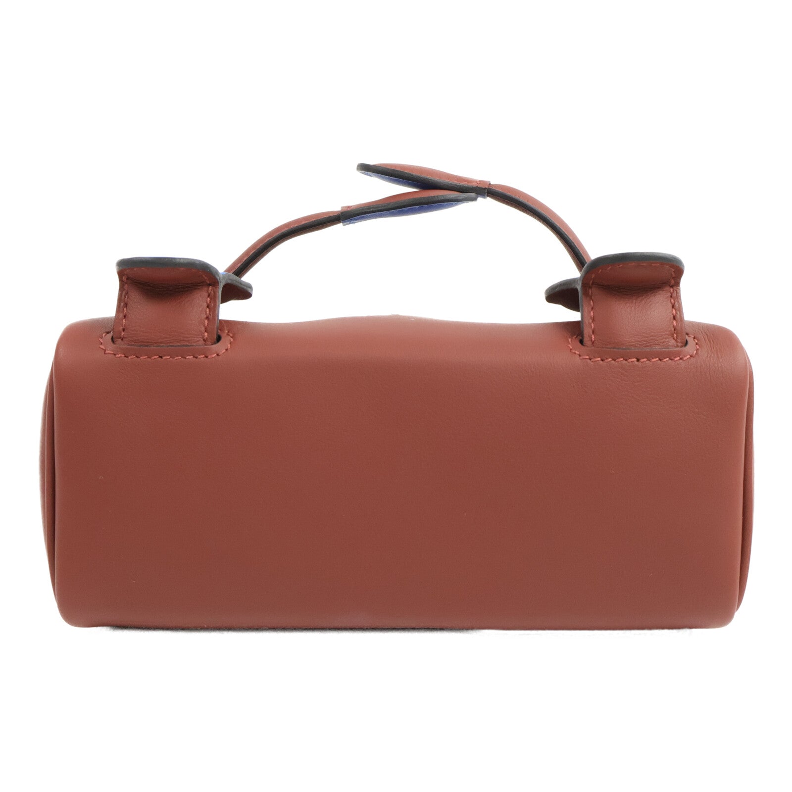 HERMES Swift皮革Kelly Doll手挽袋Rouge H/Bleu Hydra