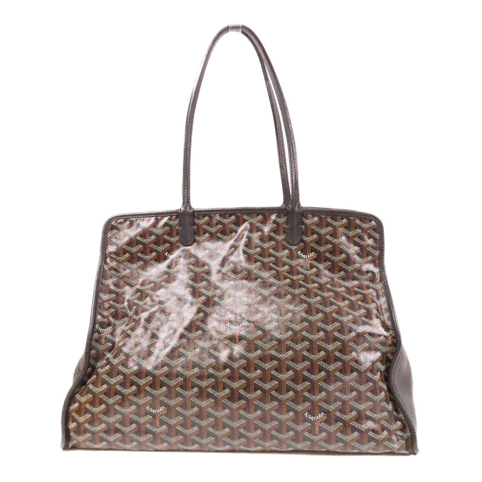 GOYARD 塗層帆布Hardy Bag銀扣手挽袋黑色