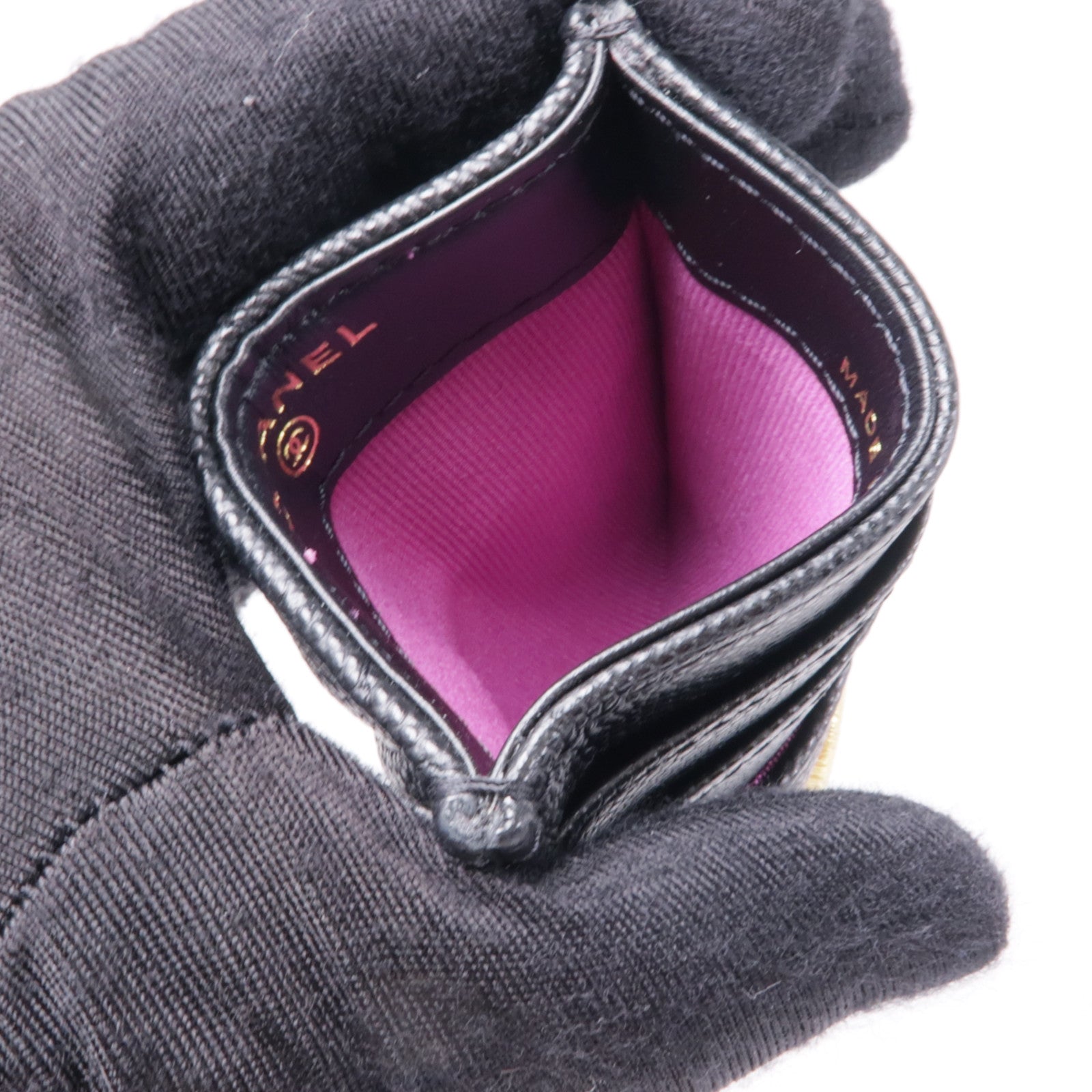 CHANEL 牛皮皮革Card Case金扣卡片套
