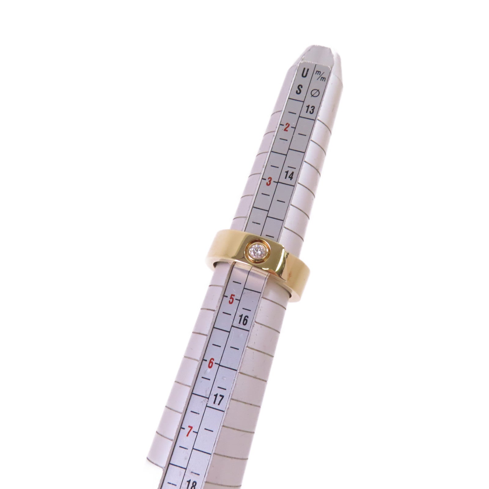 CARTIER 18K黃金/鑽石Diamond Ring戒指#48/US#4.25