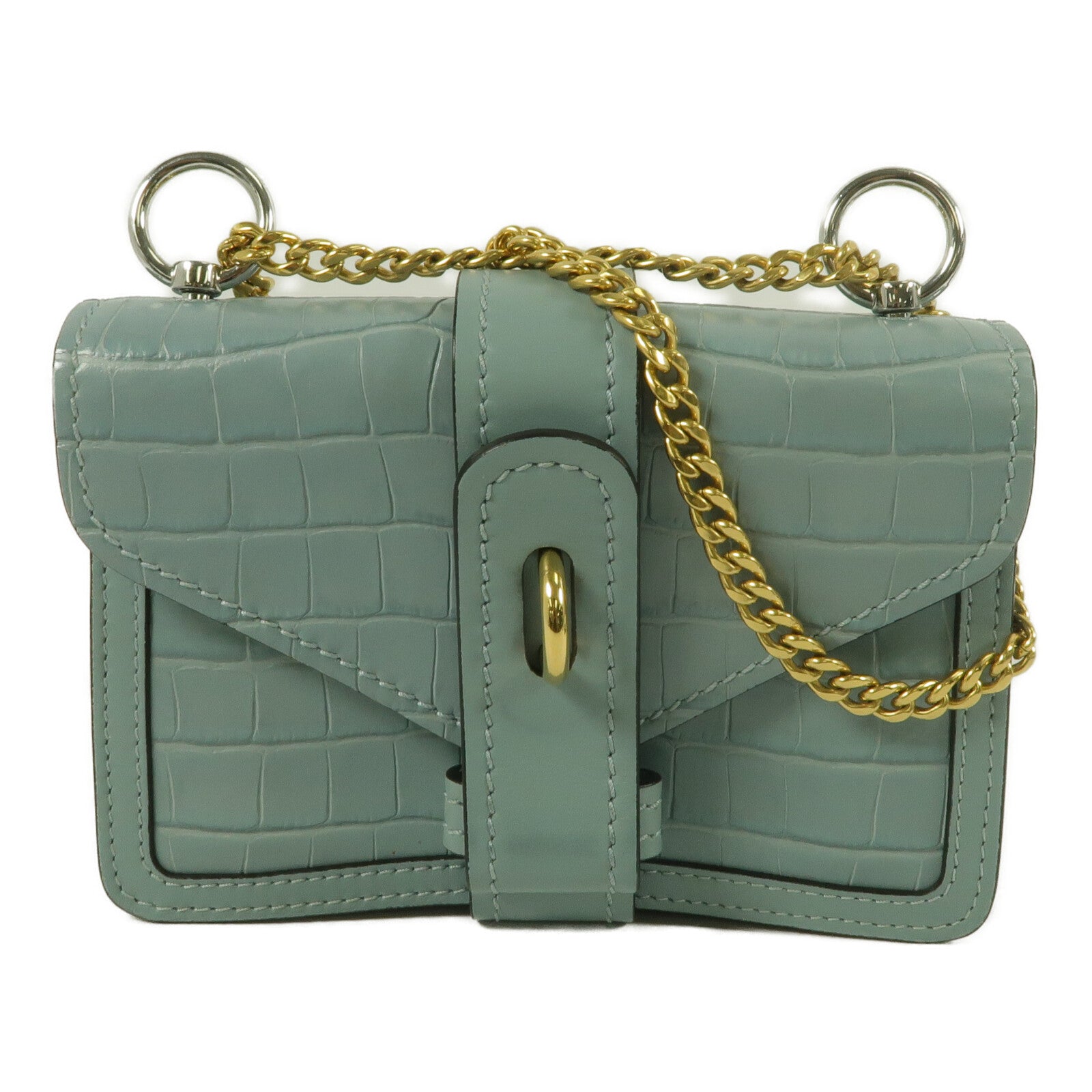 Chloe 牛皮皮革Aby Chain Shoulder鏈帶肩背袋