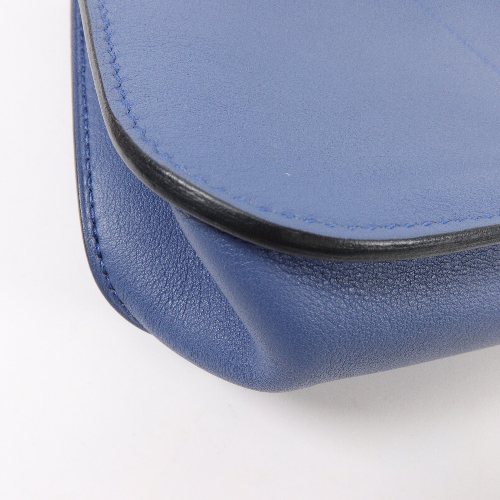 HERMES Swift皮革Mini Halzan手挽肩背兩用袋Bleu Agate