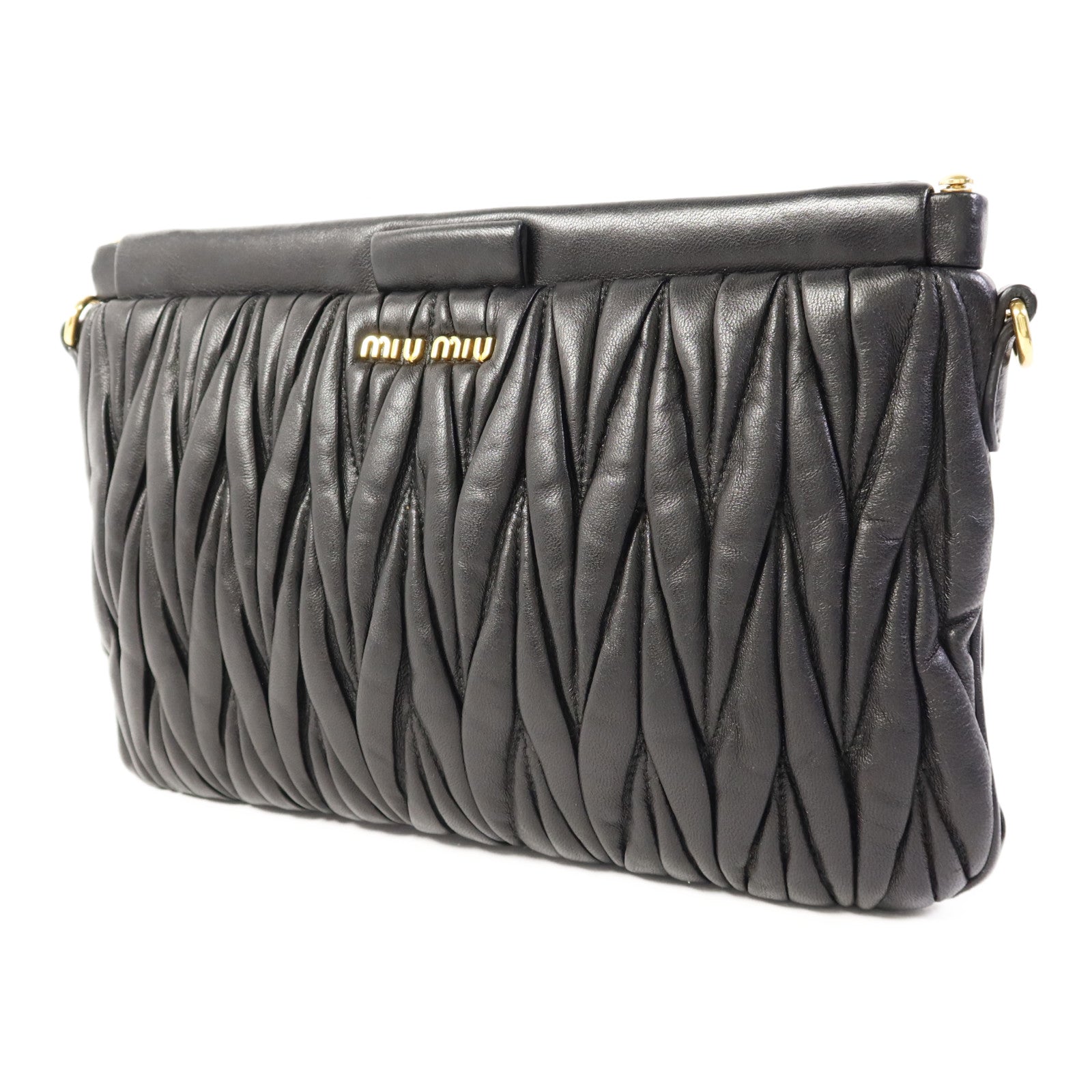 Miu Miu 羊皮皮革Shoulder Bag金扣肩背袋