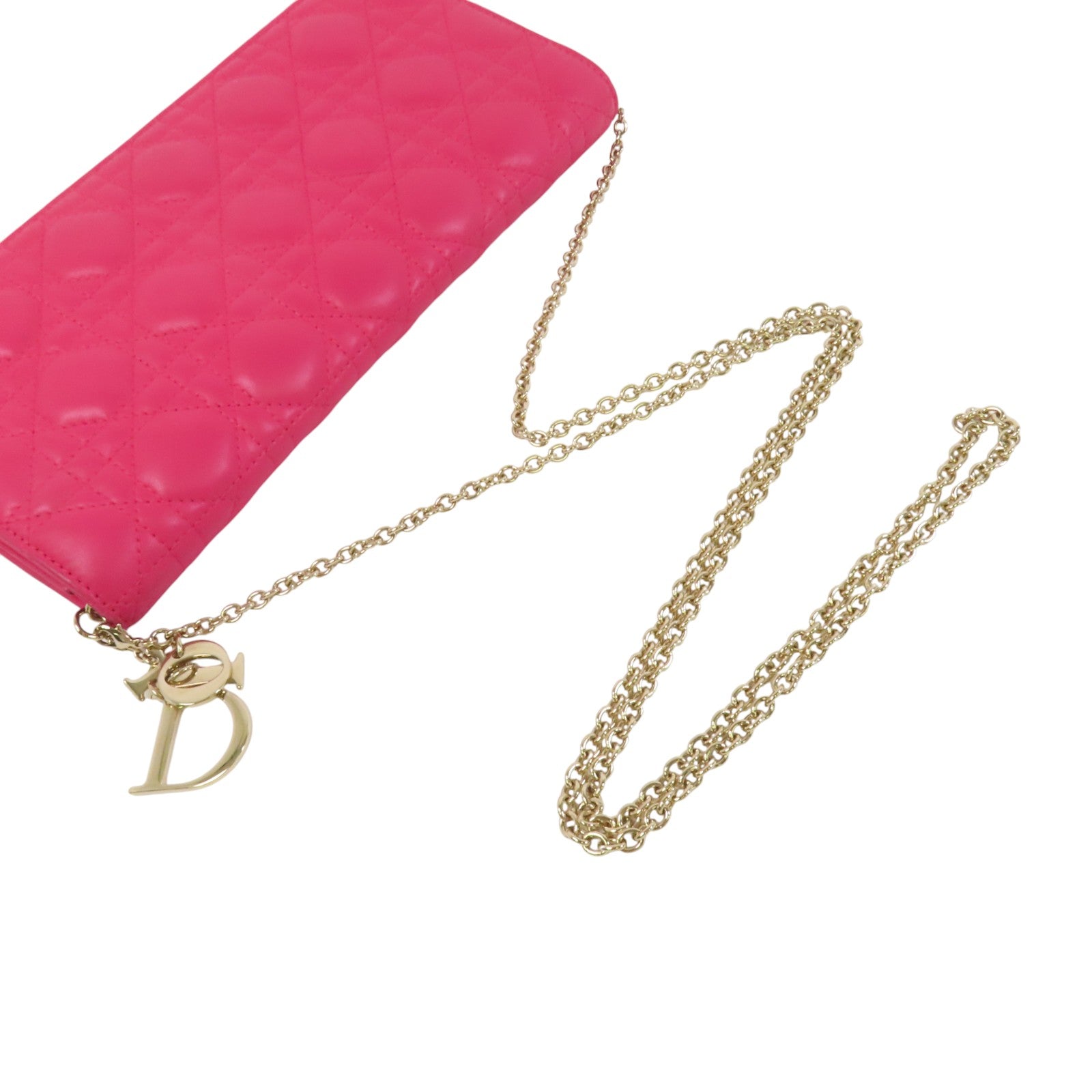 Dior 羊皮皮革Chain Shoulder Bag金扣鏈帶肩背袋