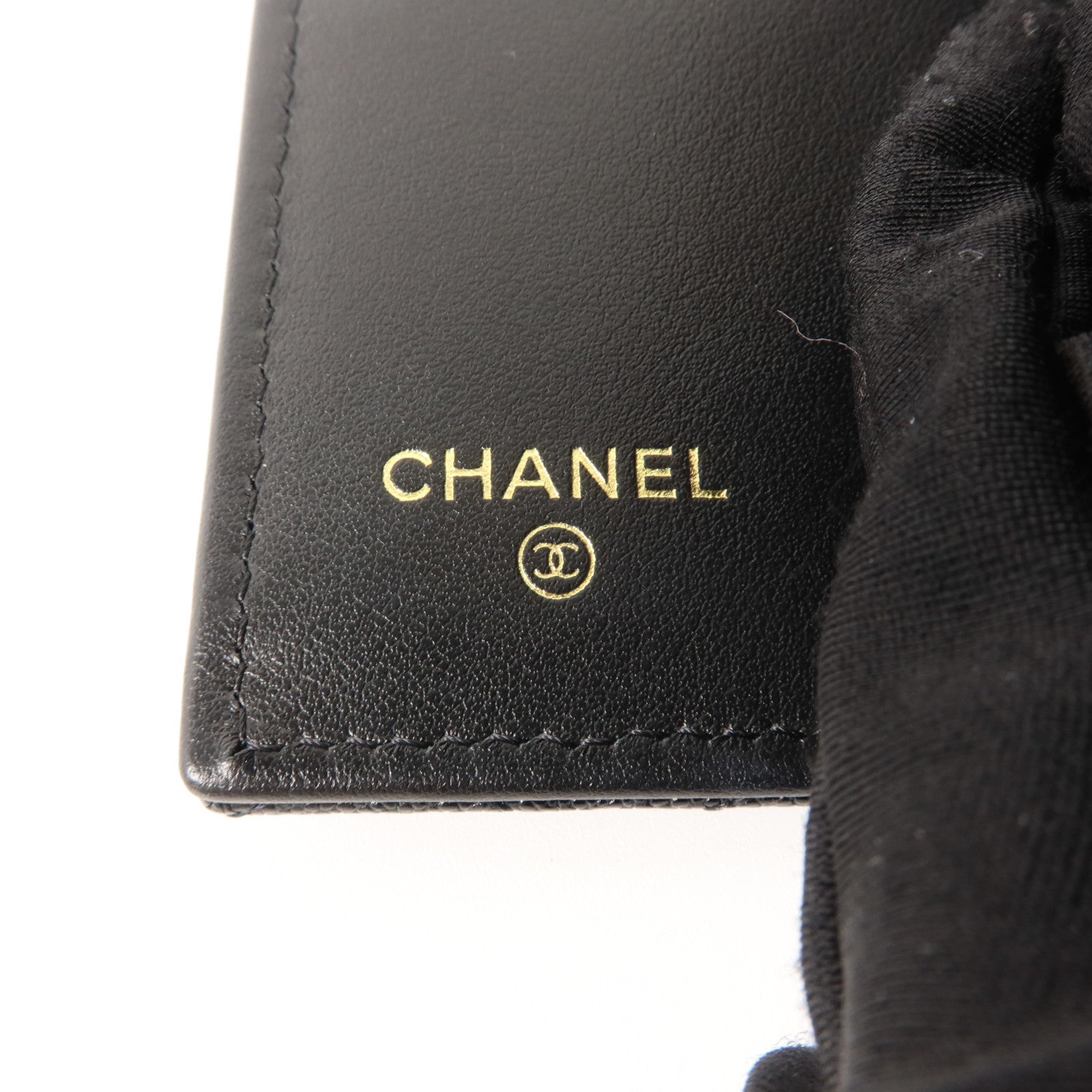 CHANEL 牛皮皮革Boy Chanel Small Flap Wallet金扣錢包
