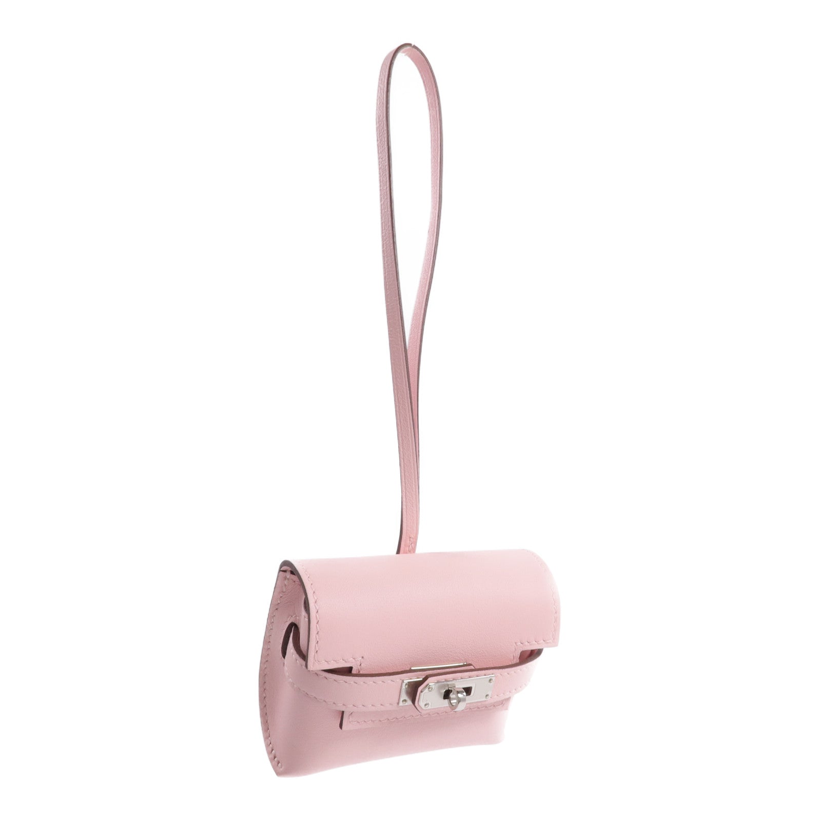 HERMES Swift皮革Kelly Festival Charm掛飾Rose Sakura