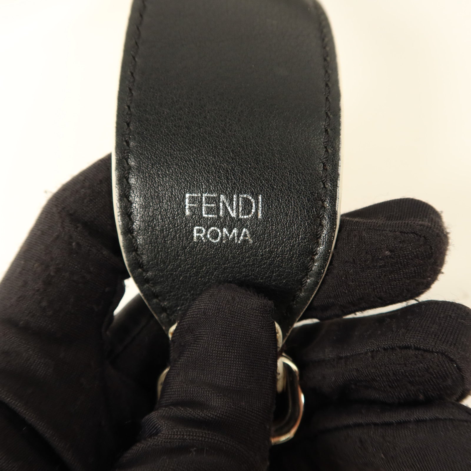 FENDI 蛇皮/牛皮皮革Strap肩背帶