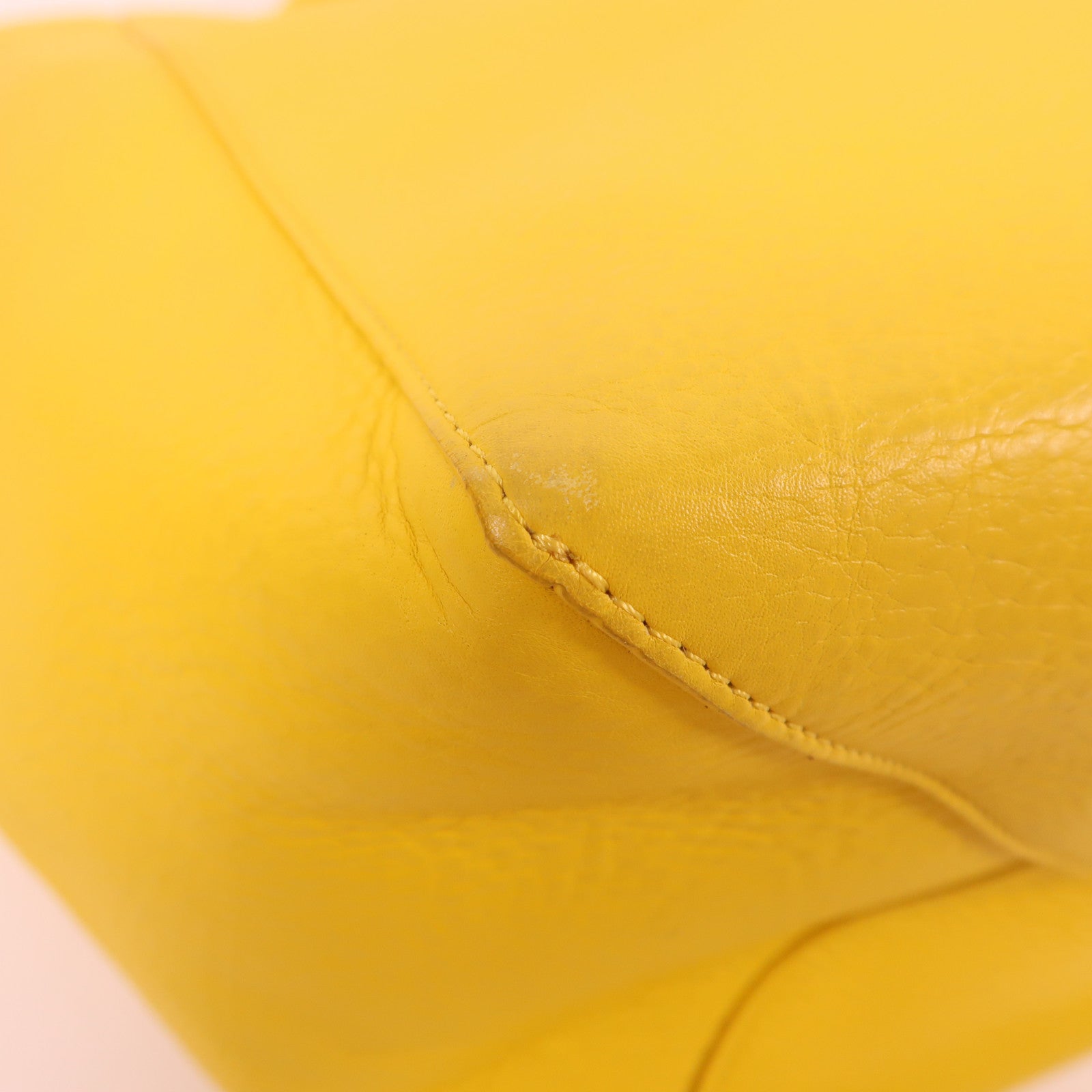 CELINE 牛皮皮革Tote Bag肩背袋黃色
