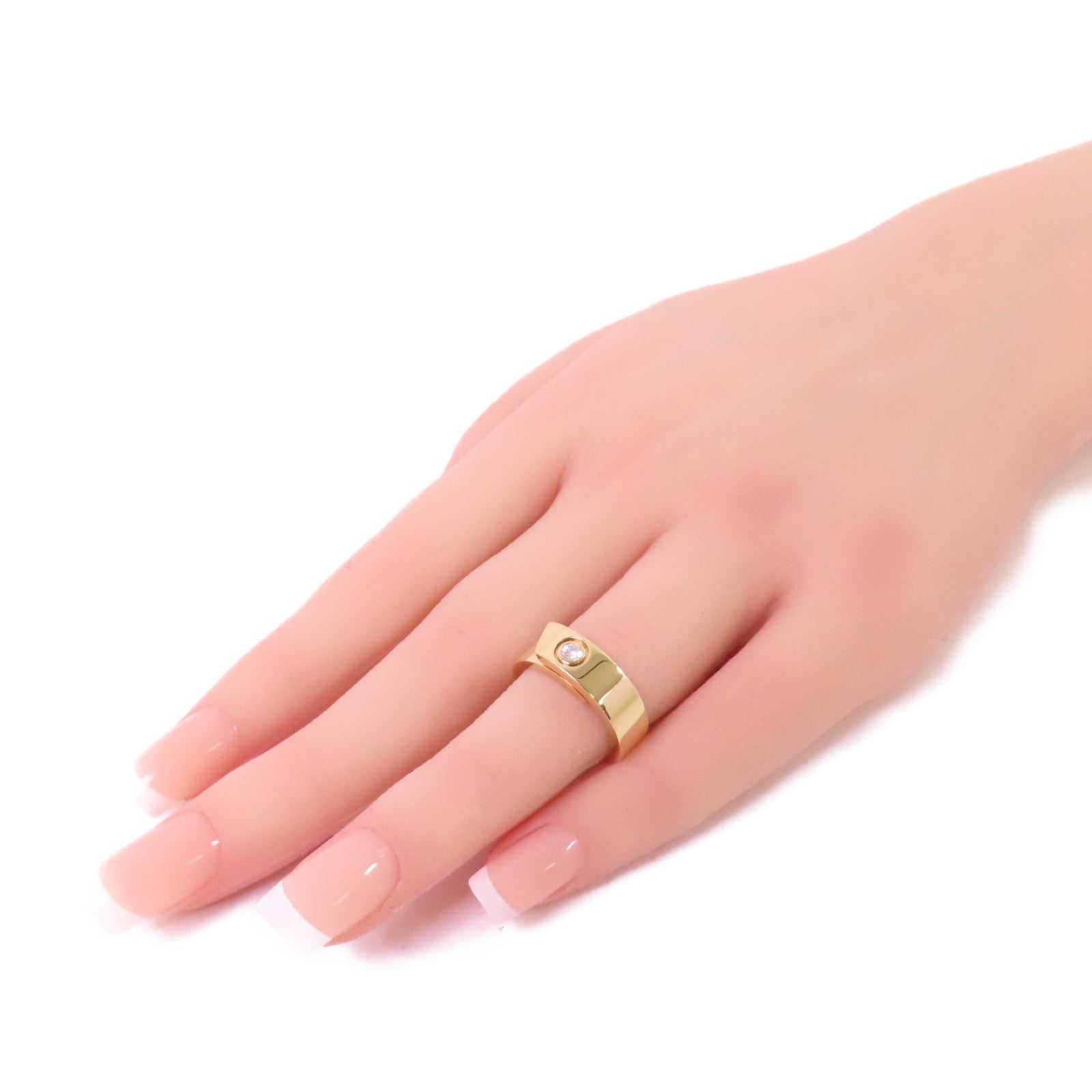 CARTIER 18K黃金/鑽石Diamond Ring戒指#48/US#4.25