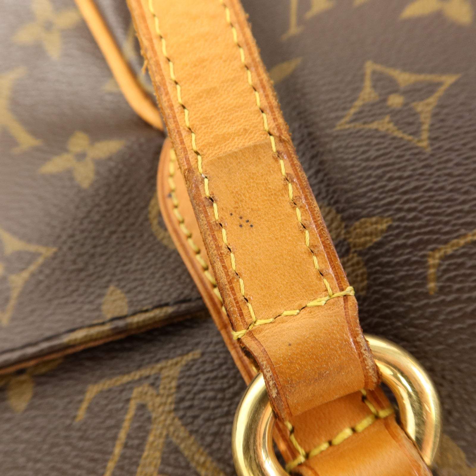 LOUIS VUITTON Monogram Totally MM金扣肩背袋棕色