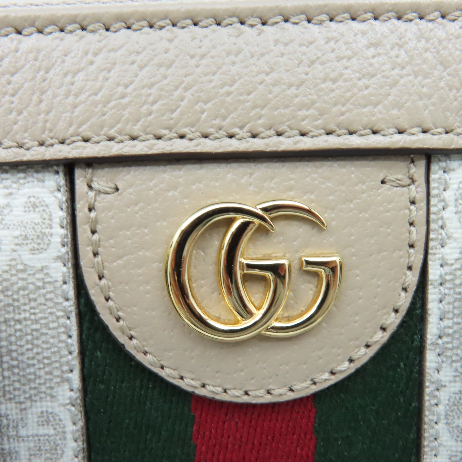GUCCI 【激減優惠】塗層帆布Ophidia GG 2Way Shoulder Bag手挽肩背兩用袋杏色