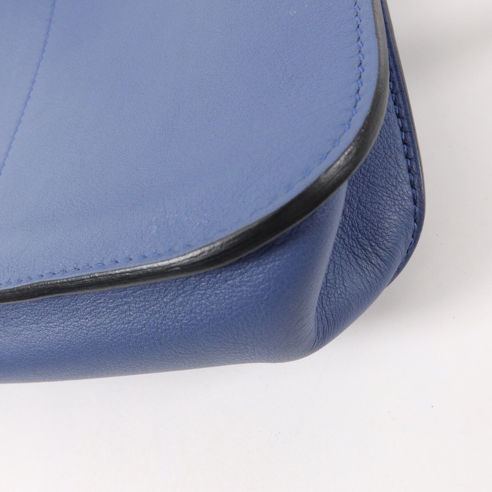 HERMES Swift皮革Mini Halzan手挽肩背兩用袋Bleu Agate