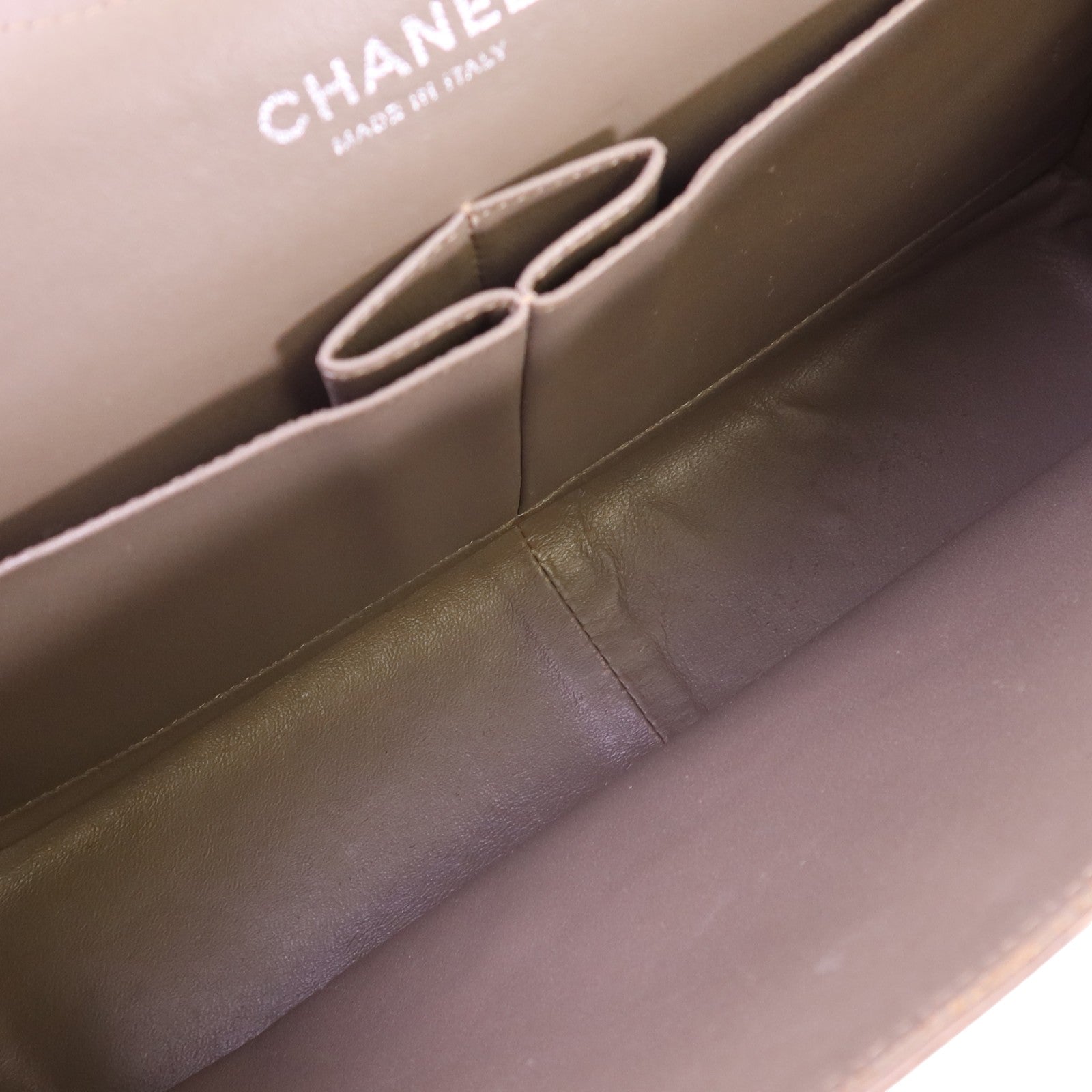 CHANEL 牛皮皮革Large Classic銀扣鏈帶肩背袋