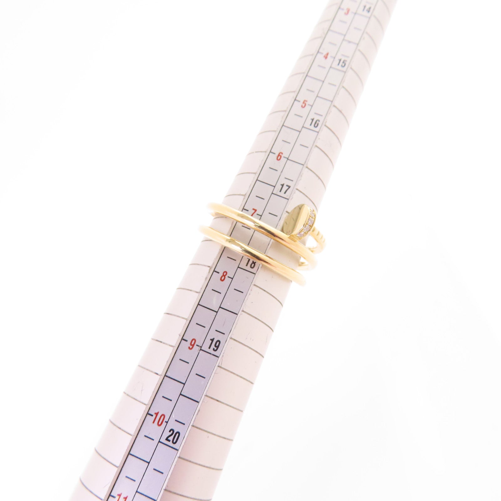 CARTIER 18K黃金/鑽石Juste Un Clou Diamond Ring戒指Cartier#59/US#8.5