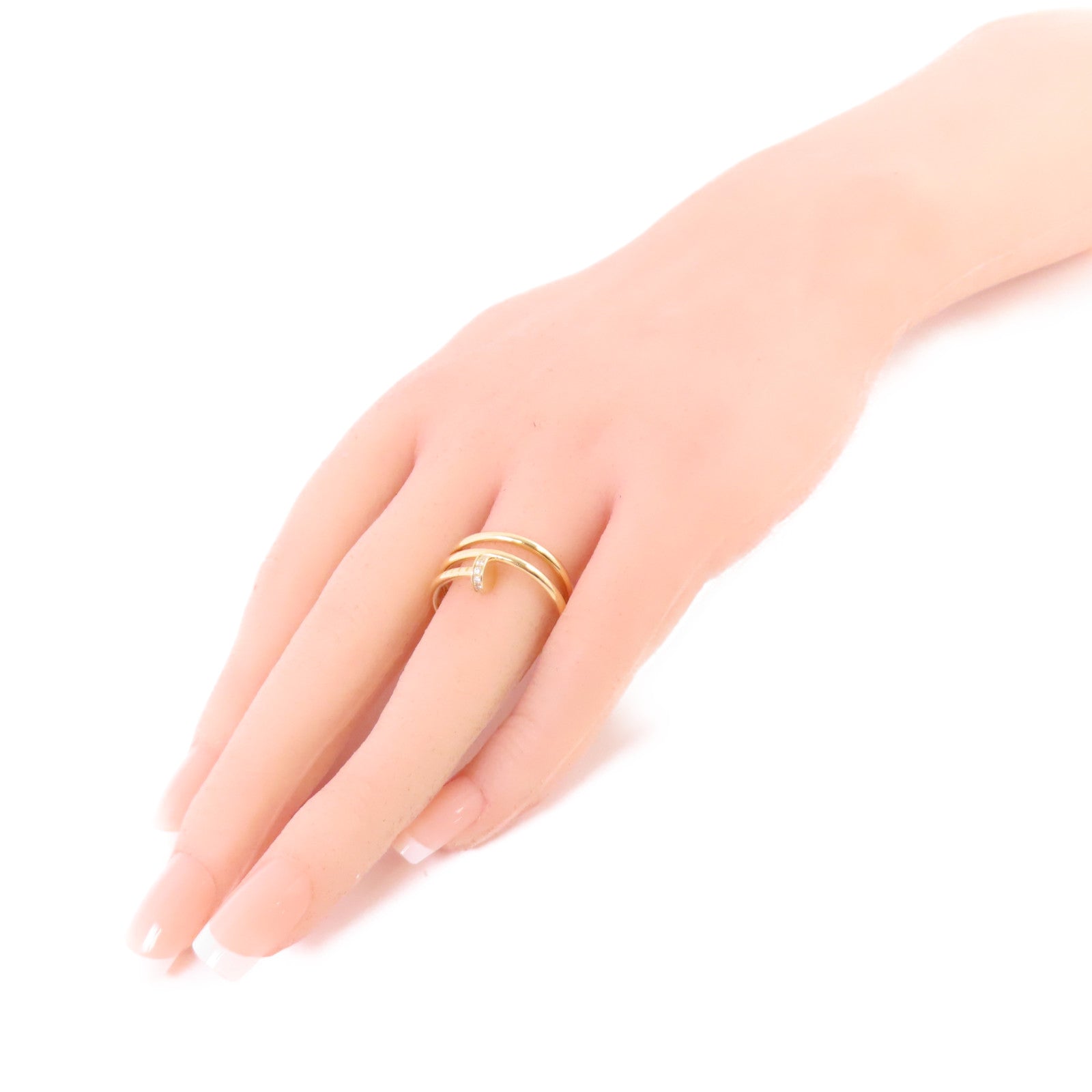 CARTIER 18K黃金/鑽石Juste Un Clou Diamond Ring戒指Cartier#59/US#8.5