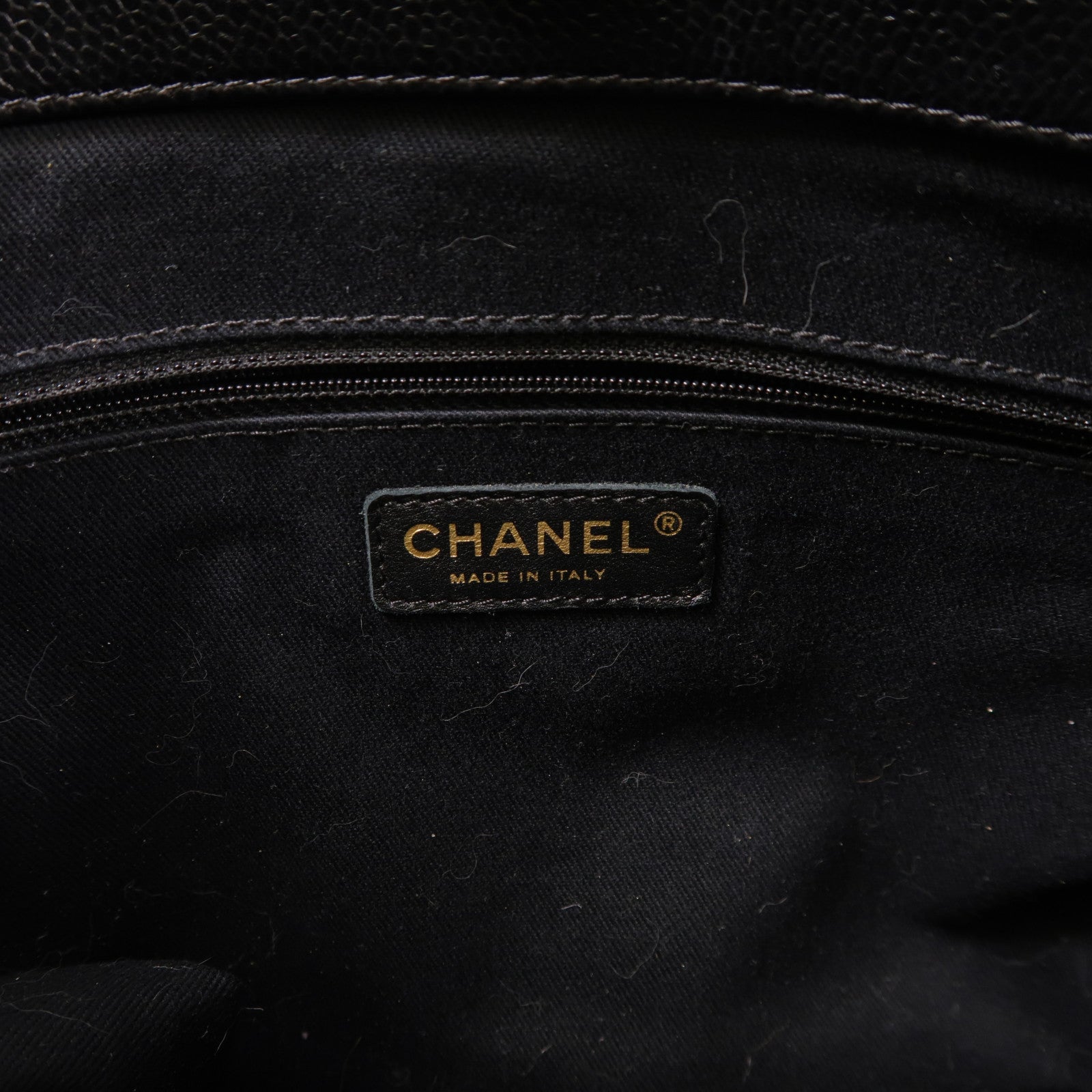 CHANEL CC GHW Tote Bag Chain Calfskin Leather 672927 Black