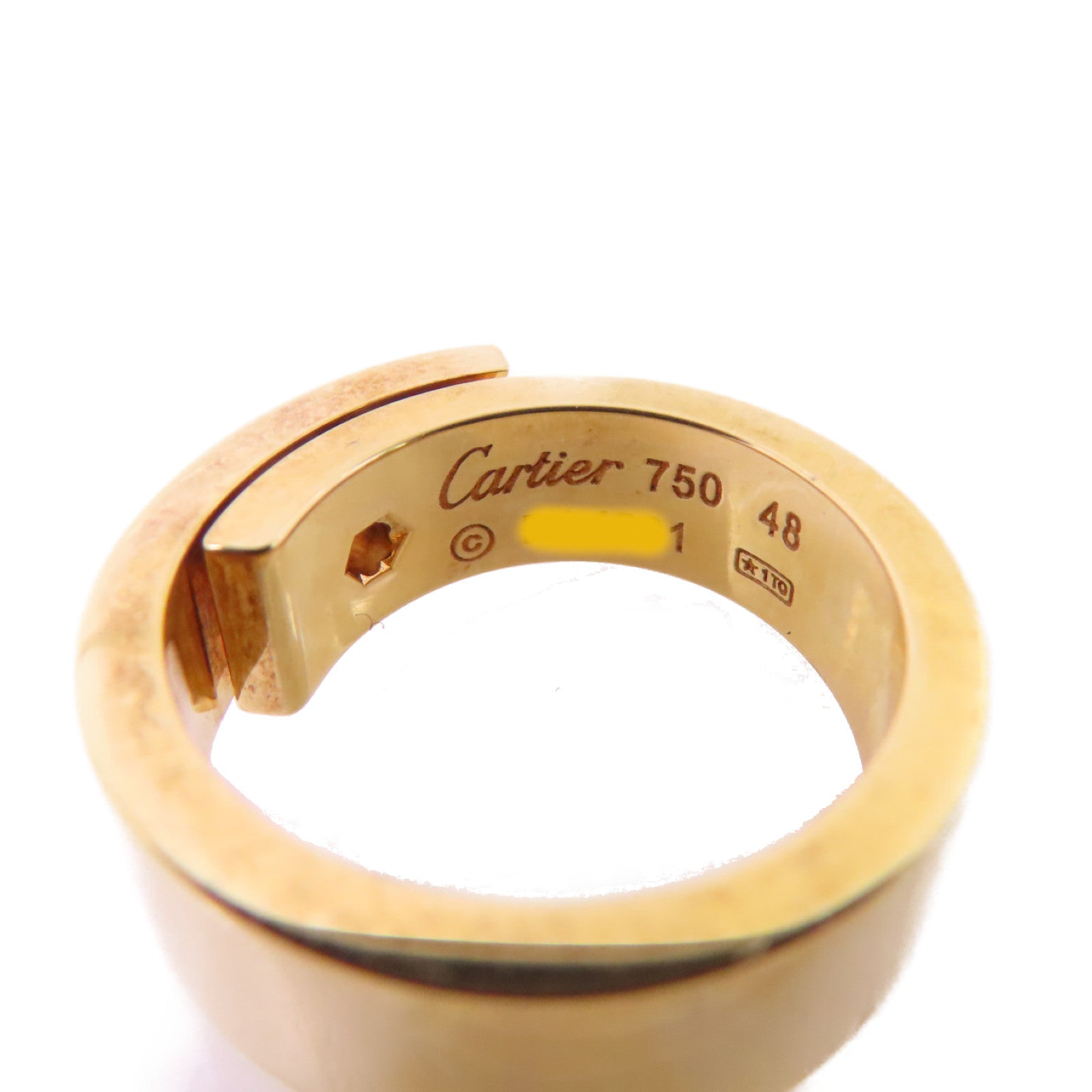 CARTIER 18K黃金/鑽石Diamond Ring戒指#48/US#4.25