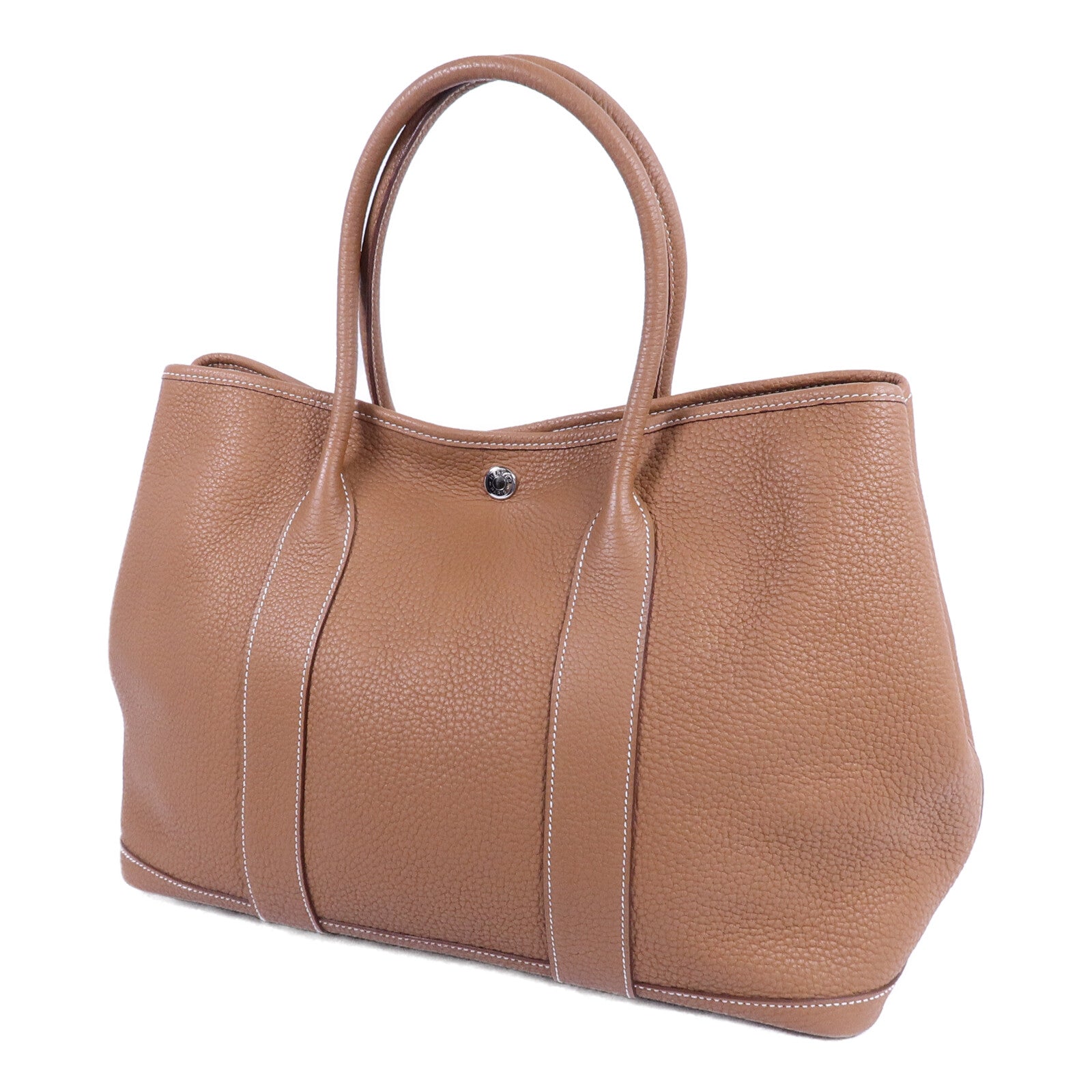 HERMES Negonda皮革Garden Party PM手挽袋Gold