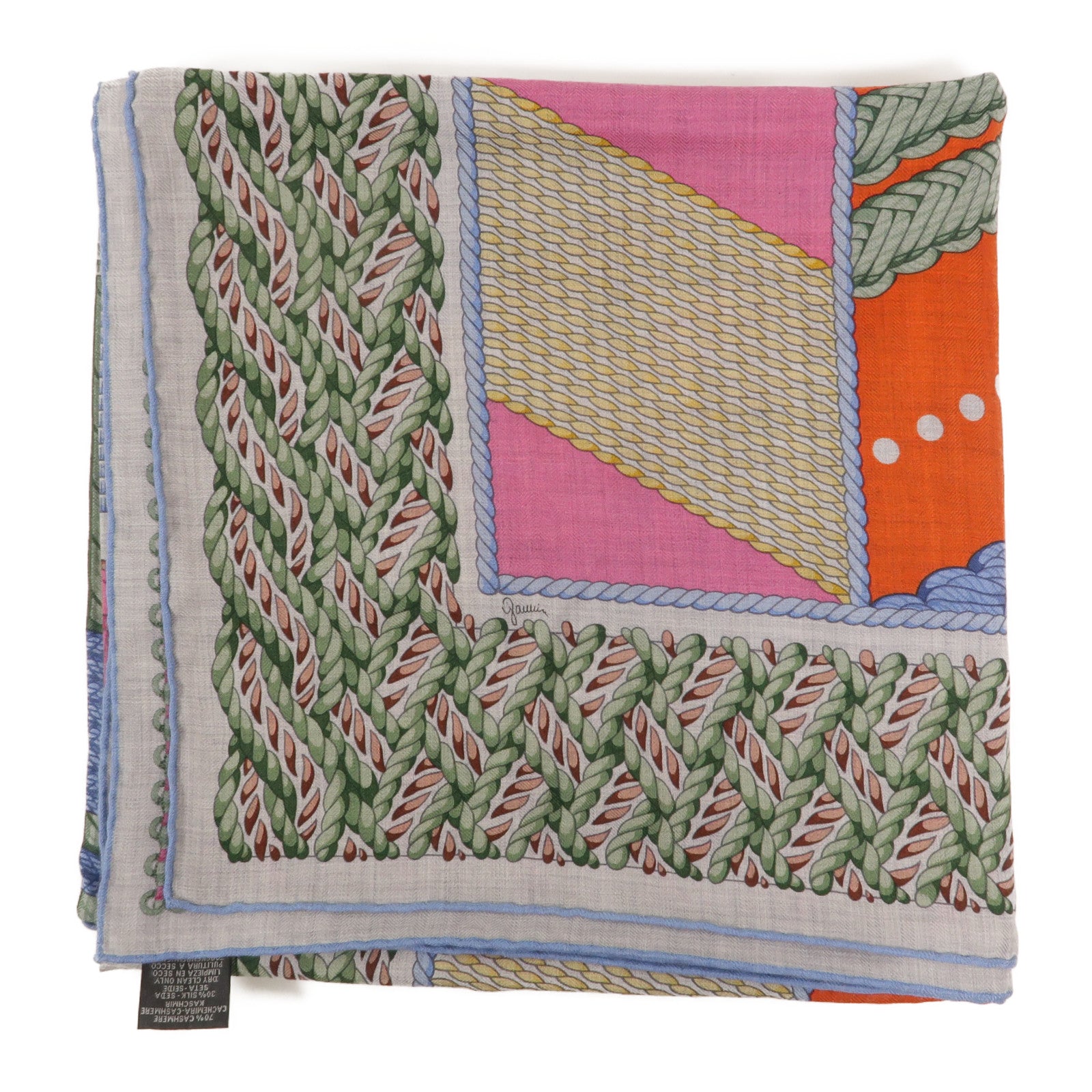 HERMES 絲質/羊絨Scarf 140x140絲巾