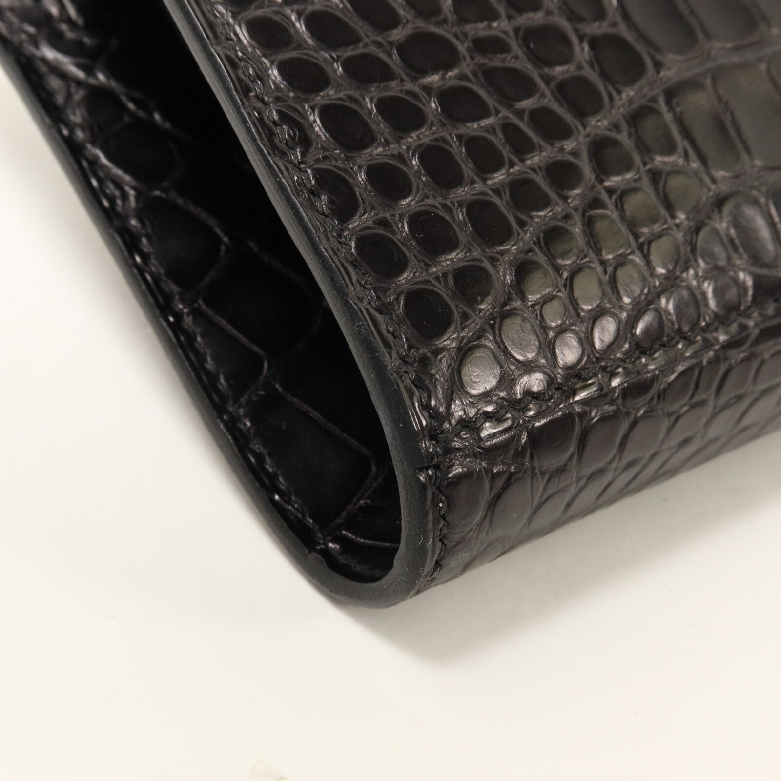 HERMES 鱷魚皮革Kelly To Go肩背袋Noir