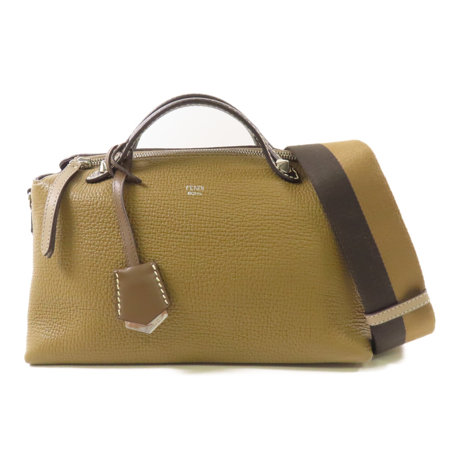 FENDI 牛皮皮革By The Way銀扣肩背袋