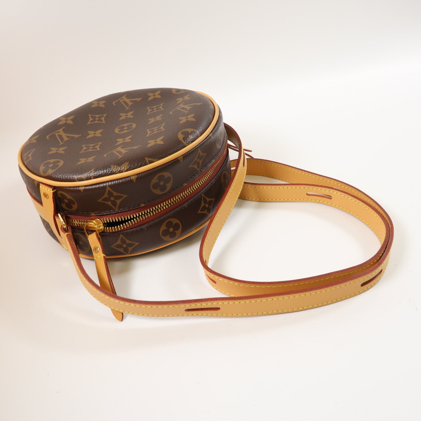 LOUIS VUITTON Monogram Boite Chapeau Souple PM金扣肩背袋啡色