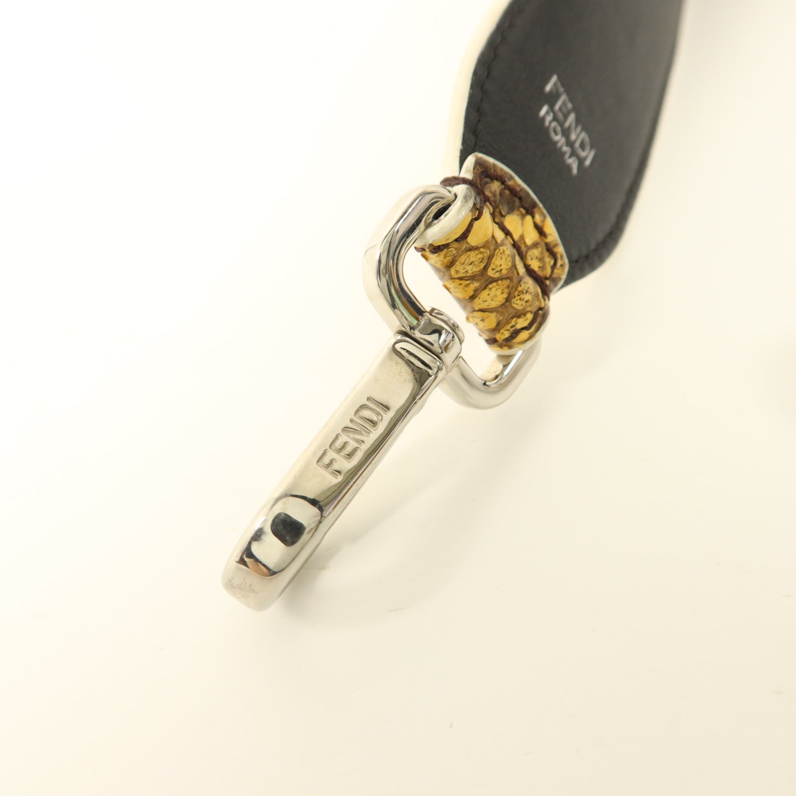 FENDI 蛇皮/牛皮皮革Strap肩背帶