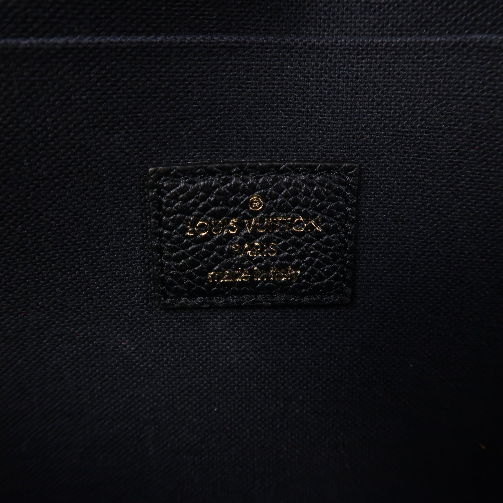 LOUIS VUITTON Monogram Empreinte Felicie Pochette金扣鏈帶肩背袋黑色