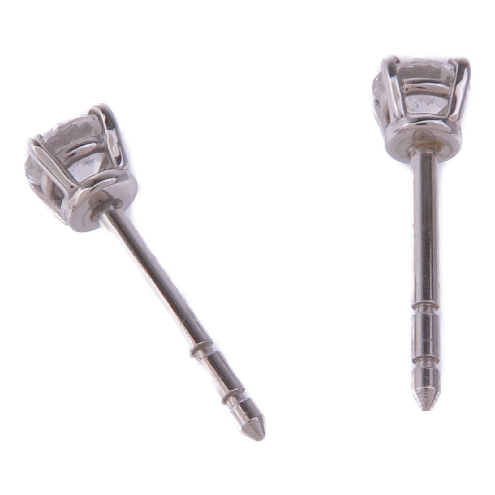 TIFFANY＆CO PT950鉑金Solitaire Diamond Stud Earrings鑽石耳環
