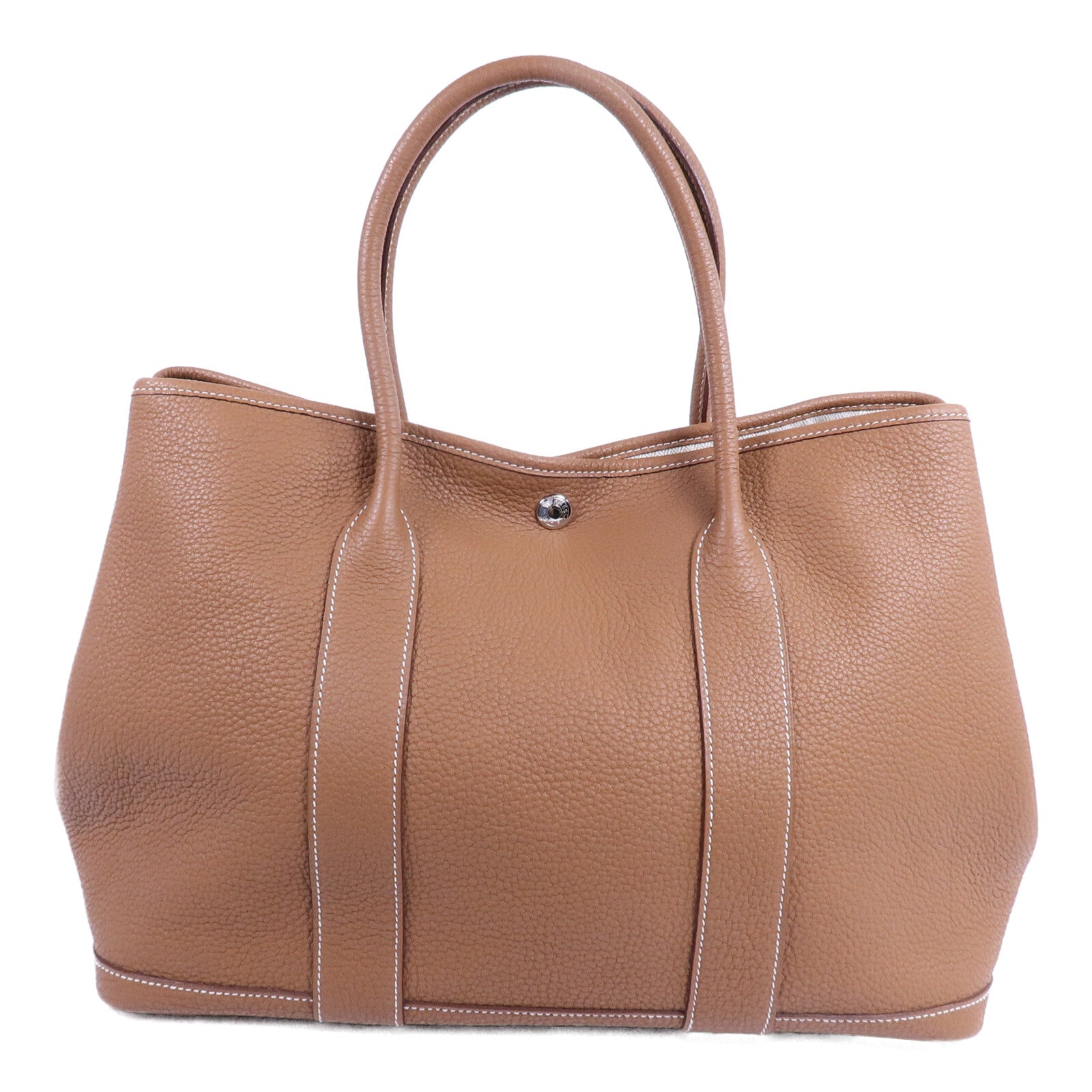 HERMES Negonda皮革Garden Party PM手挽袋Gold