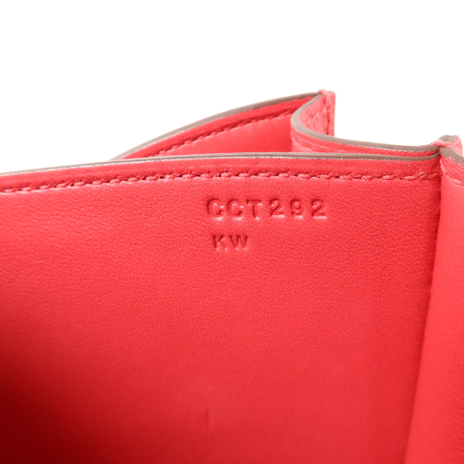 HERMES Epsom皮革Constance 24肩背袋Rose Extreme