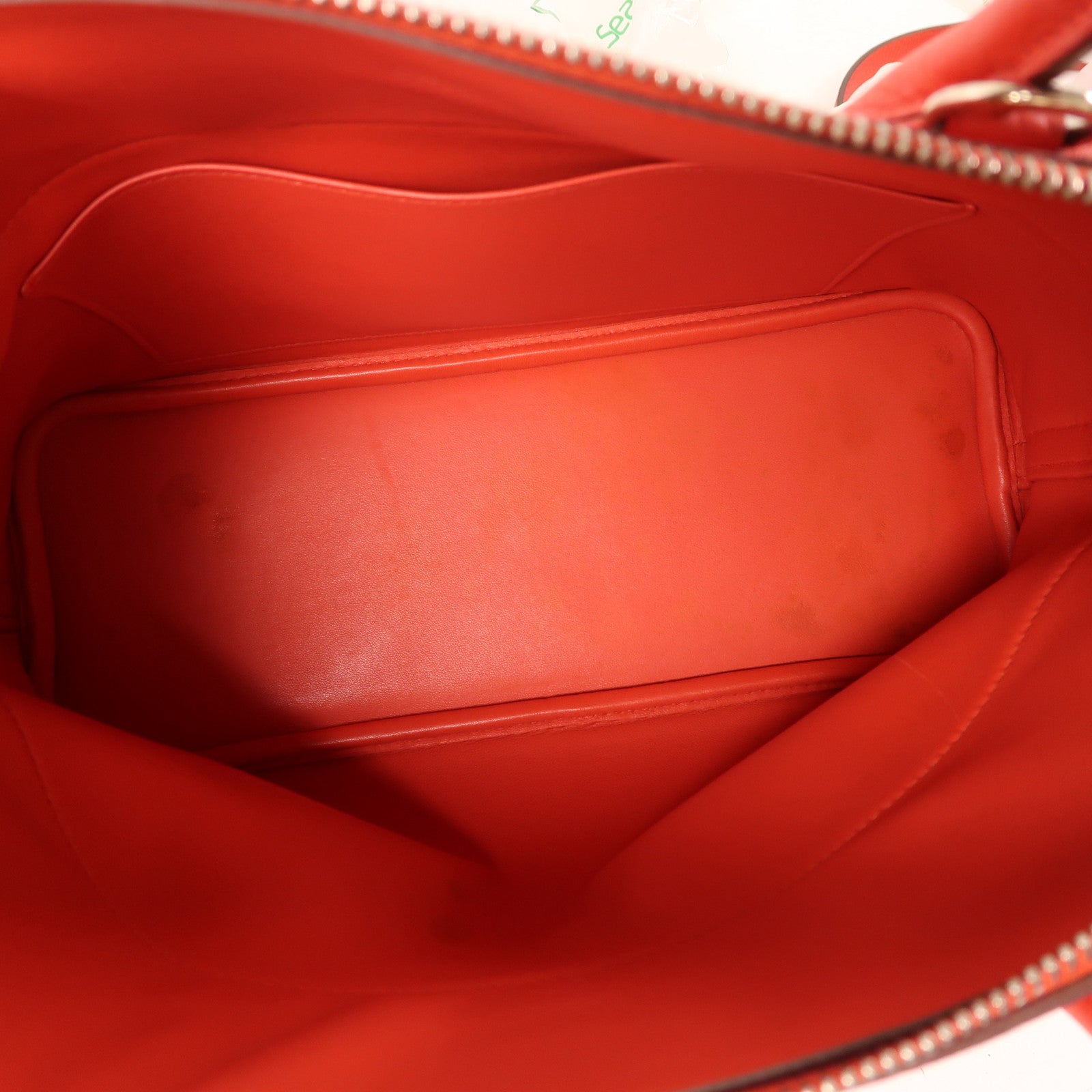HERMES Clemence皮革Bolide 31銀扣手挽肩背兩用袋紅色