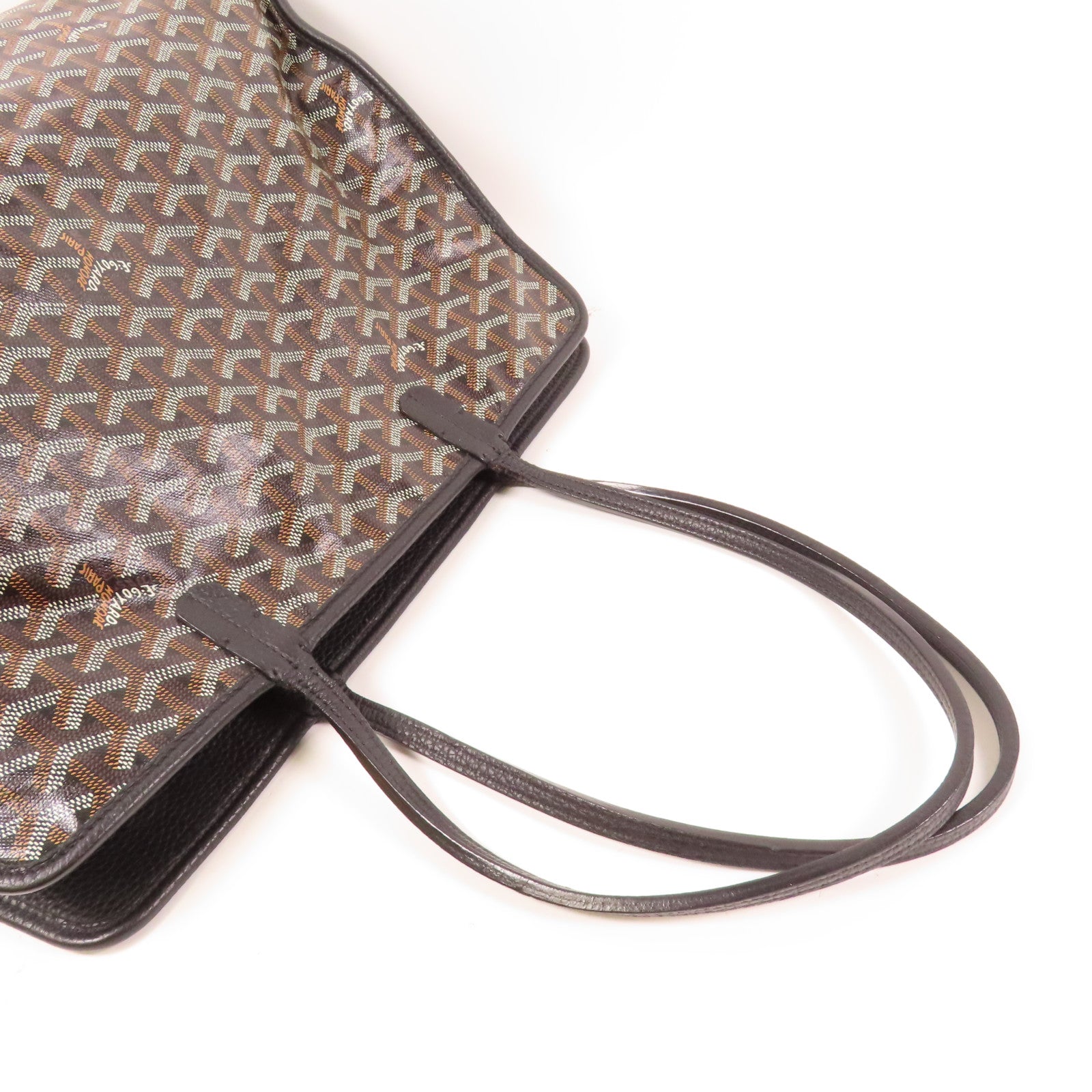 GOYARD 塗層帆布Hardy Bag銀扣手挽袋黑色