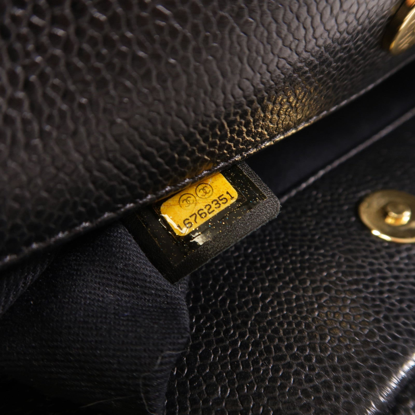 CHANEL CC GHW Tote Bag Chain Calfskin Leather 672927 Black