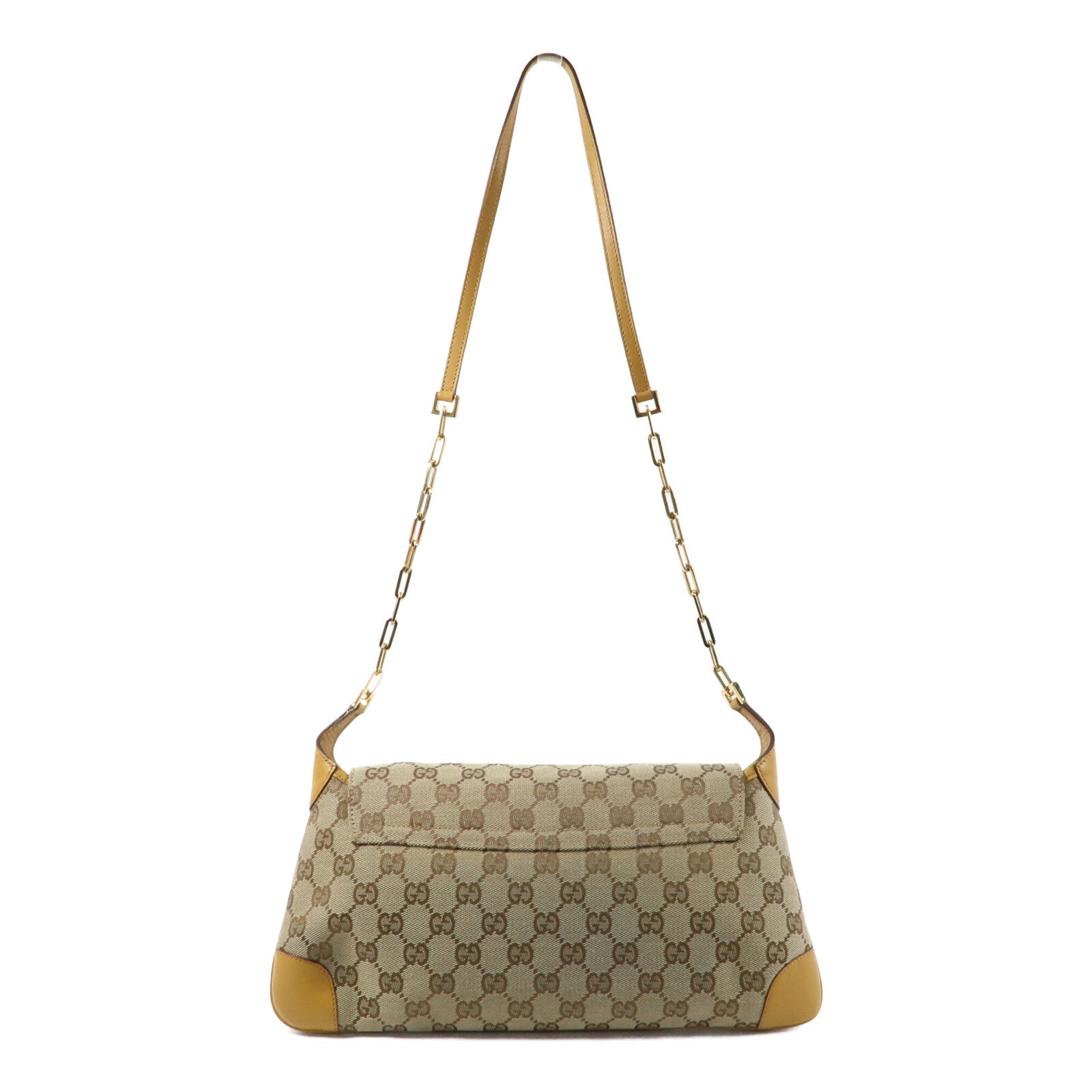 GUCCI 帆布Shoulder Pouch金扣肩背袋