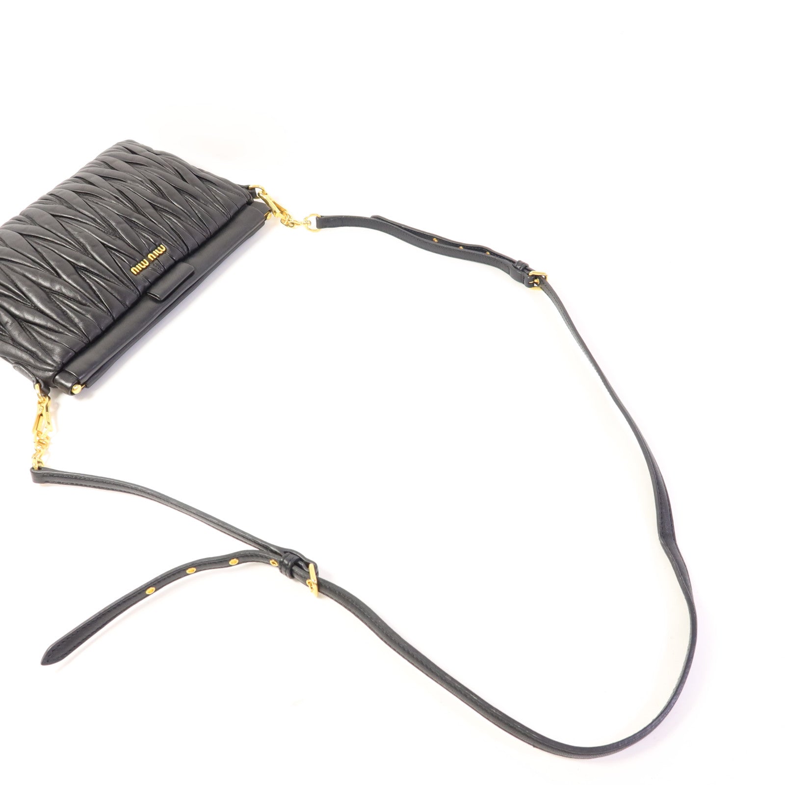 Miu Miu 羊皮皮革Shoulder Bag金扣肩背袋
