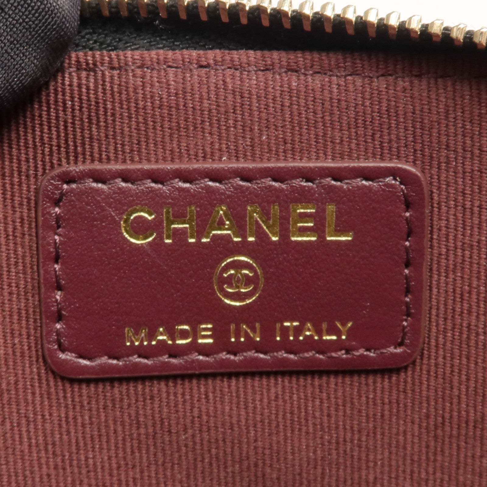 CHANEL 牛皮皮革Card/Coin Case金扣零錢包/卡片套