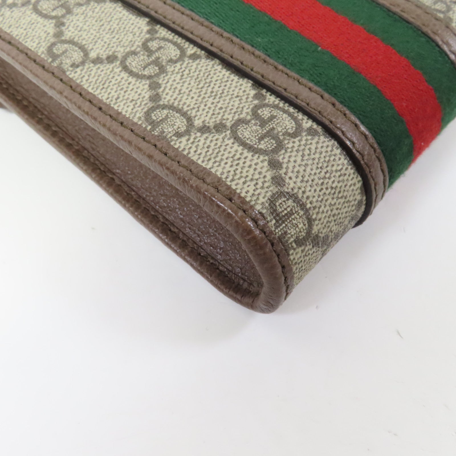 GUCCI 【激減優惠】帆布Shoulder Bag金扣肩背袋啡色/紅色/綠色
