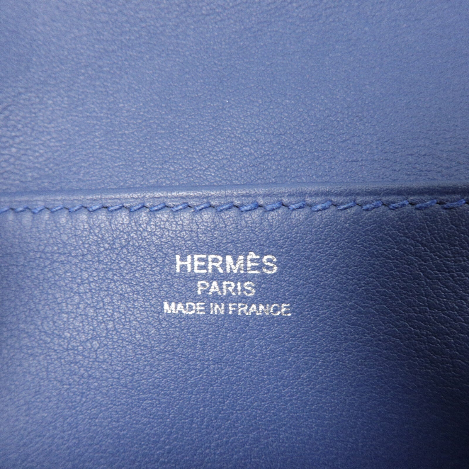 HERMES Swift皮革Mini Halzan手挽肩背兩用袋Bleu Agate