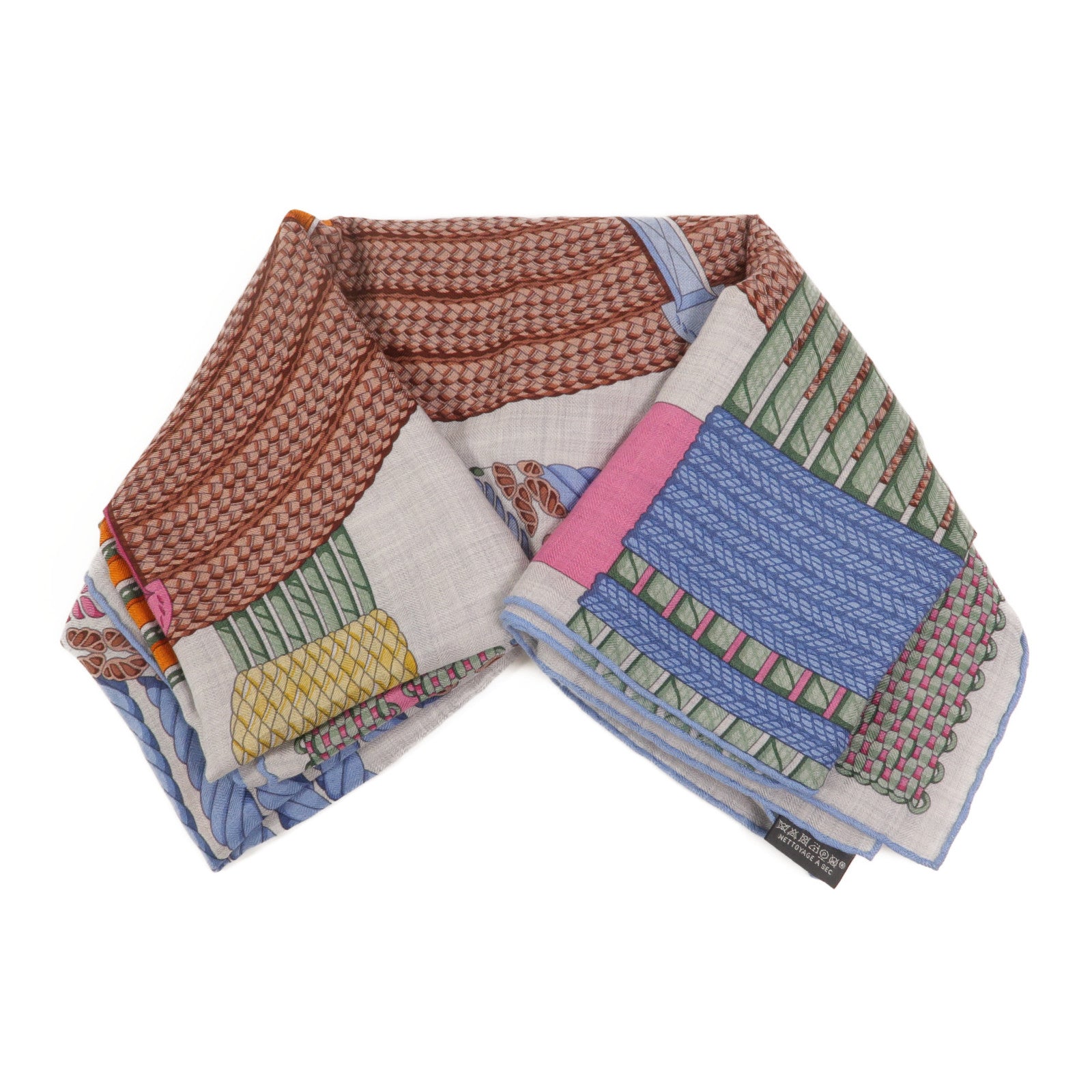 HERMES 絲質/羊絨Scarf 140x140絲巾