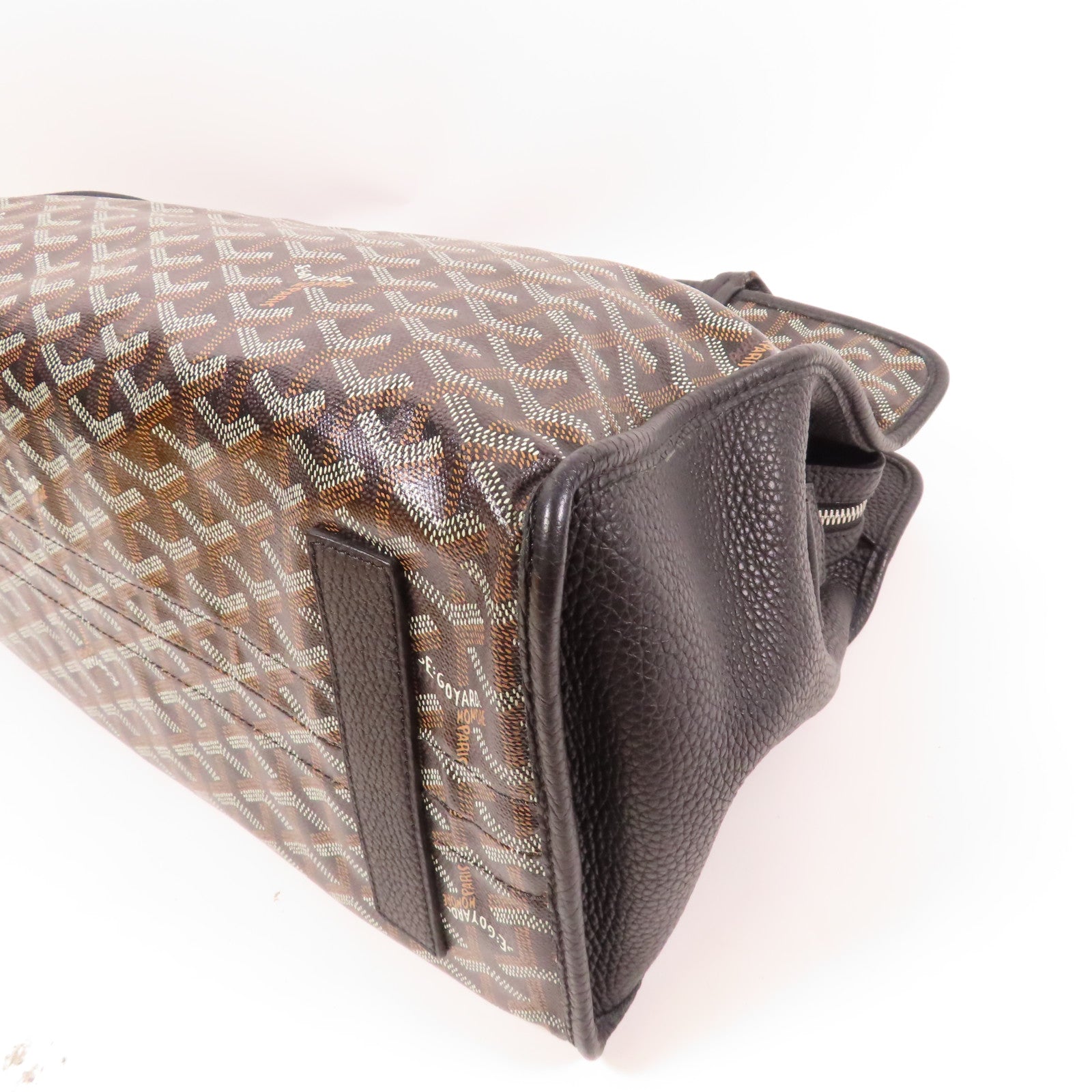 GOYARD 塗層帆布Hardy Bag銀扣手挽袋黑色
