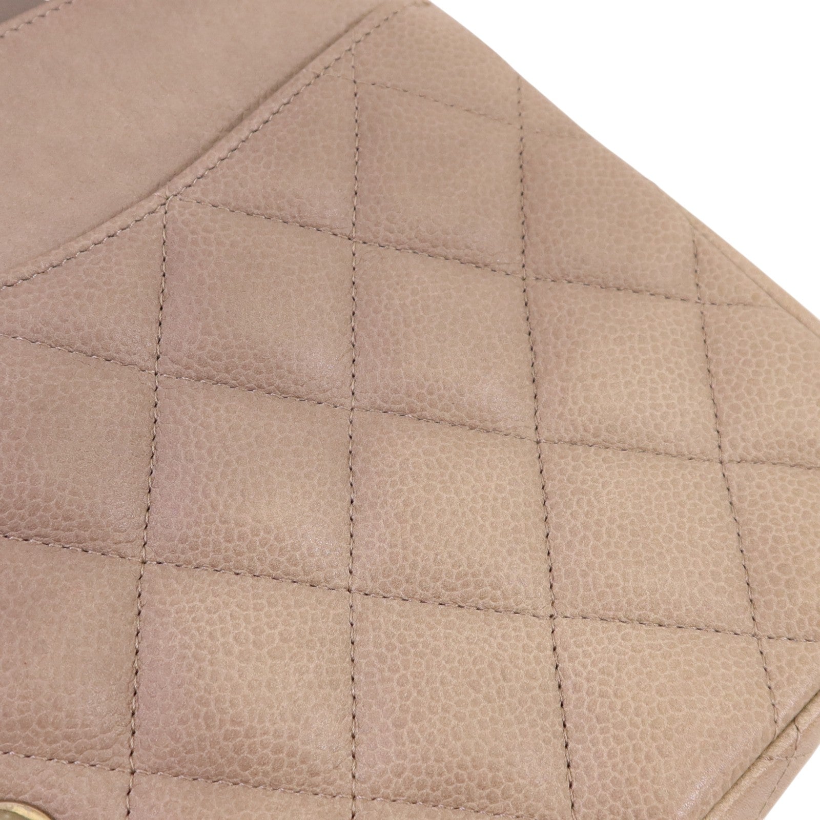 CHANEL 牛皮皮革Large Classic銀扣鏈帶肩背袋