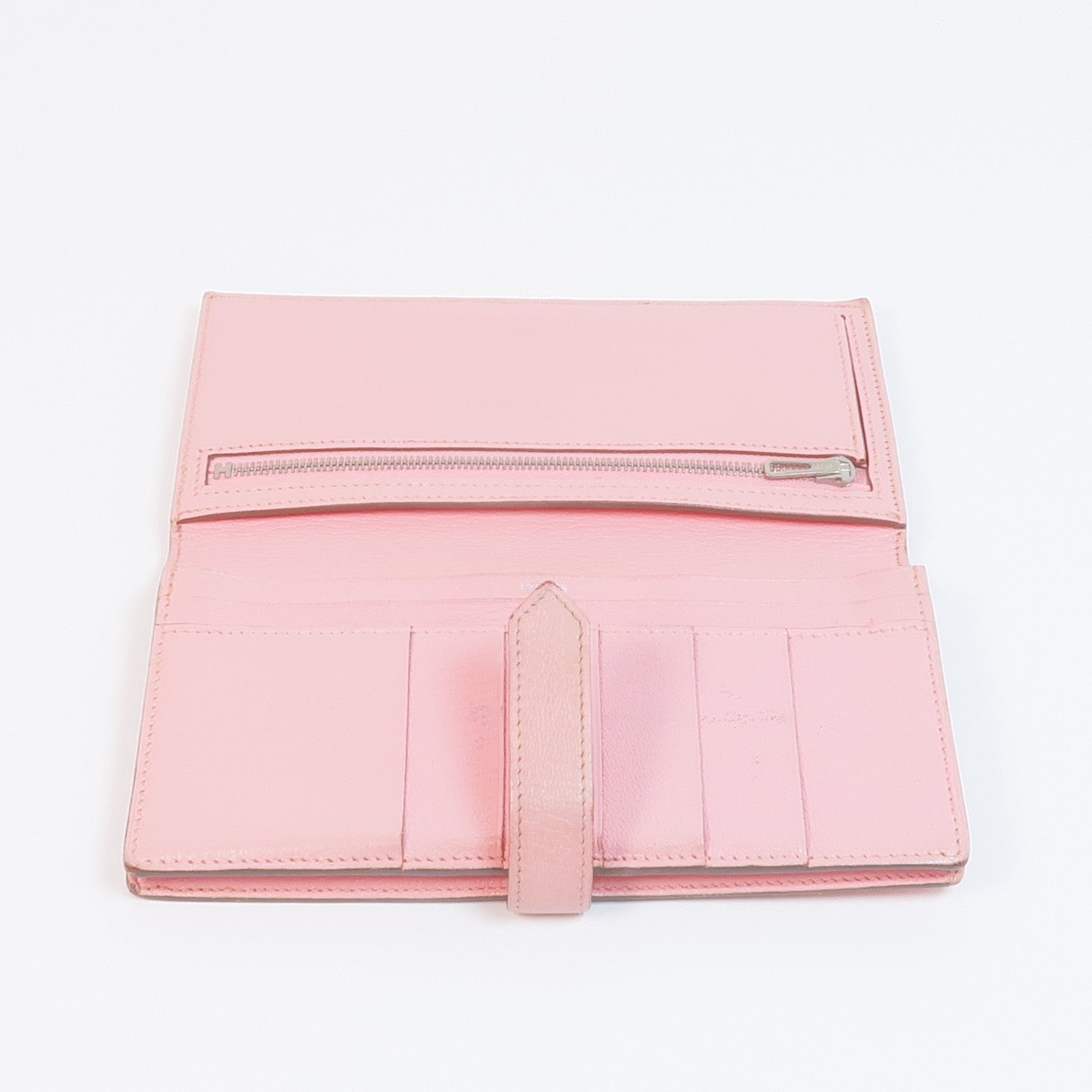 HERMES Chevre皮革Bearn Wallet銀扣長錢包