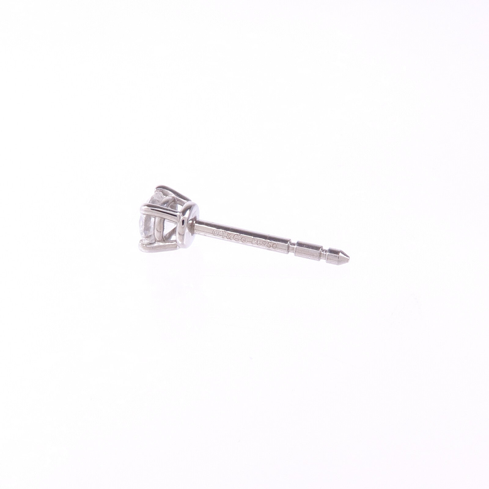 TIFFANY＆CO PT950鉑金Solitaire Diamond Stud Earrings鑽石耳環